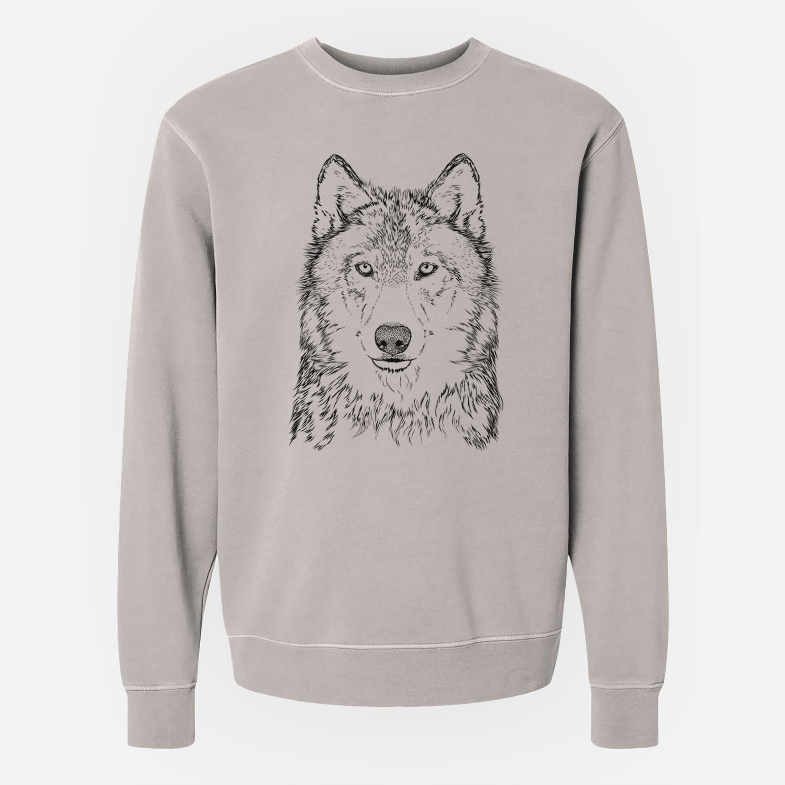 Bare Django the Grey Wolf - Unisex Pigment Dyed Crew Sweatshirt
