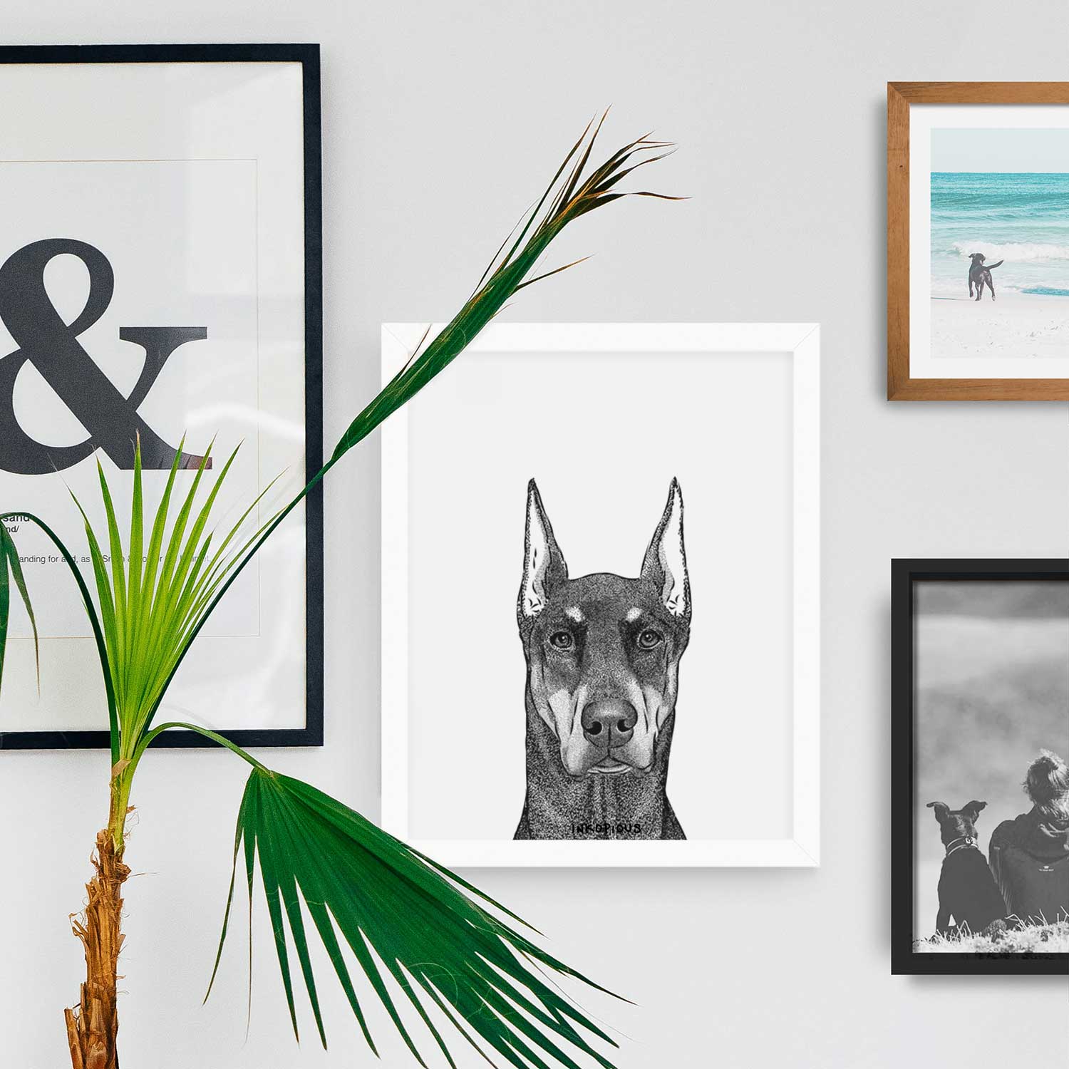 Drake the Doberman Pinscher Art Print