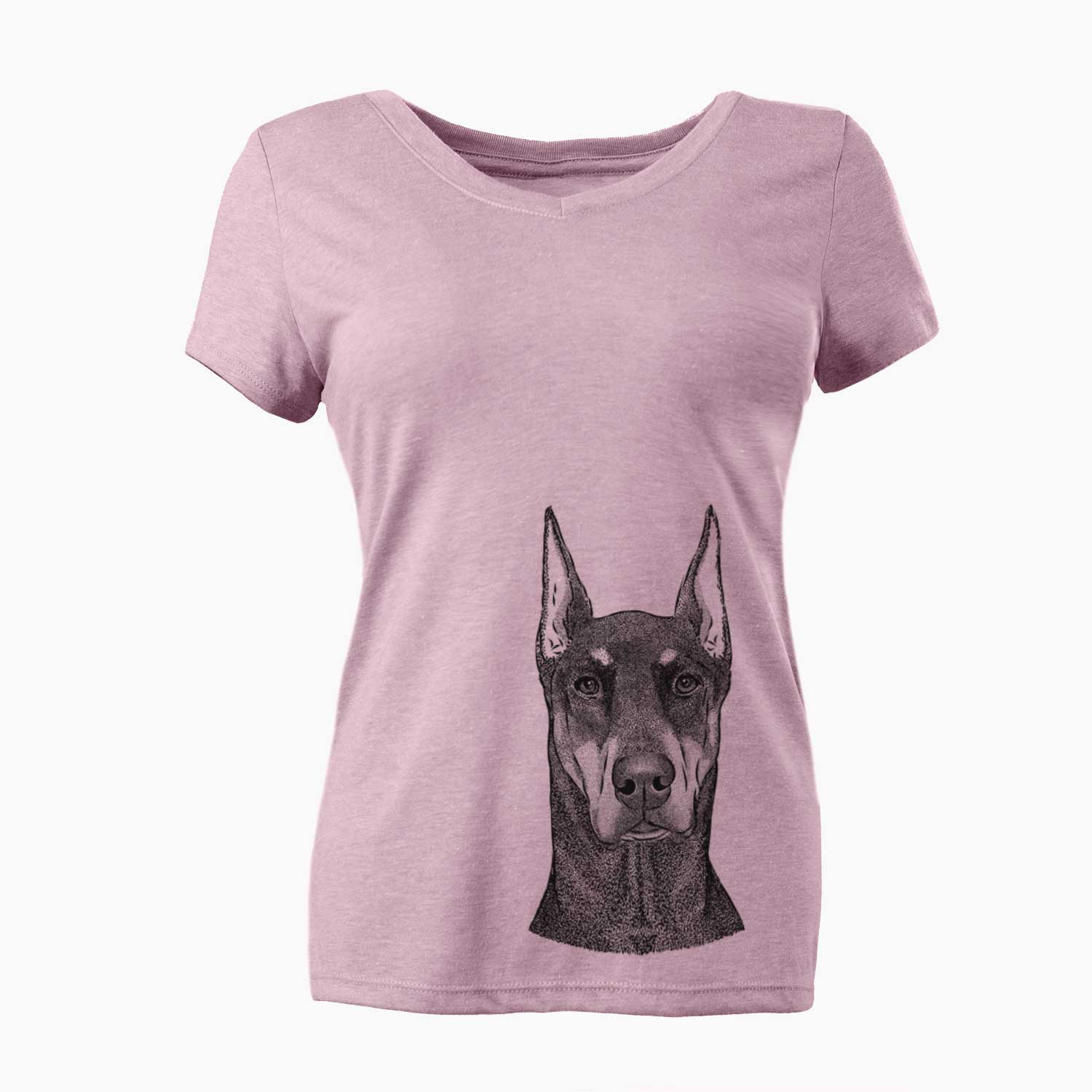 Bare Drake the Doberman Pinscher - Women's V-neck Shirt