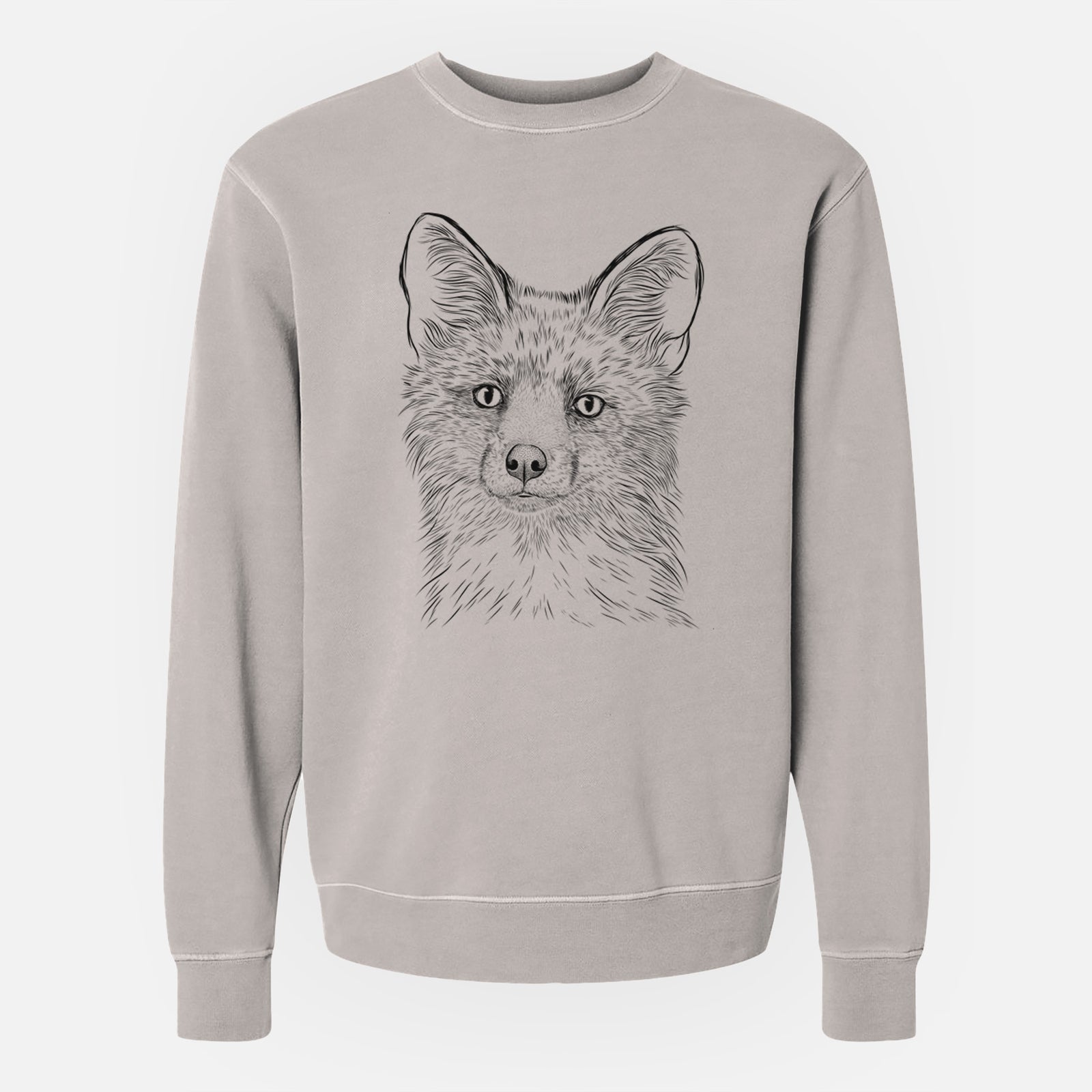 Bare Drax the Red Fox - Unisex Pigment Dyed Crew Sweatshirt