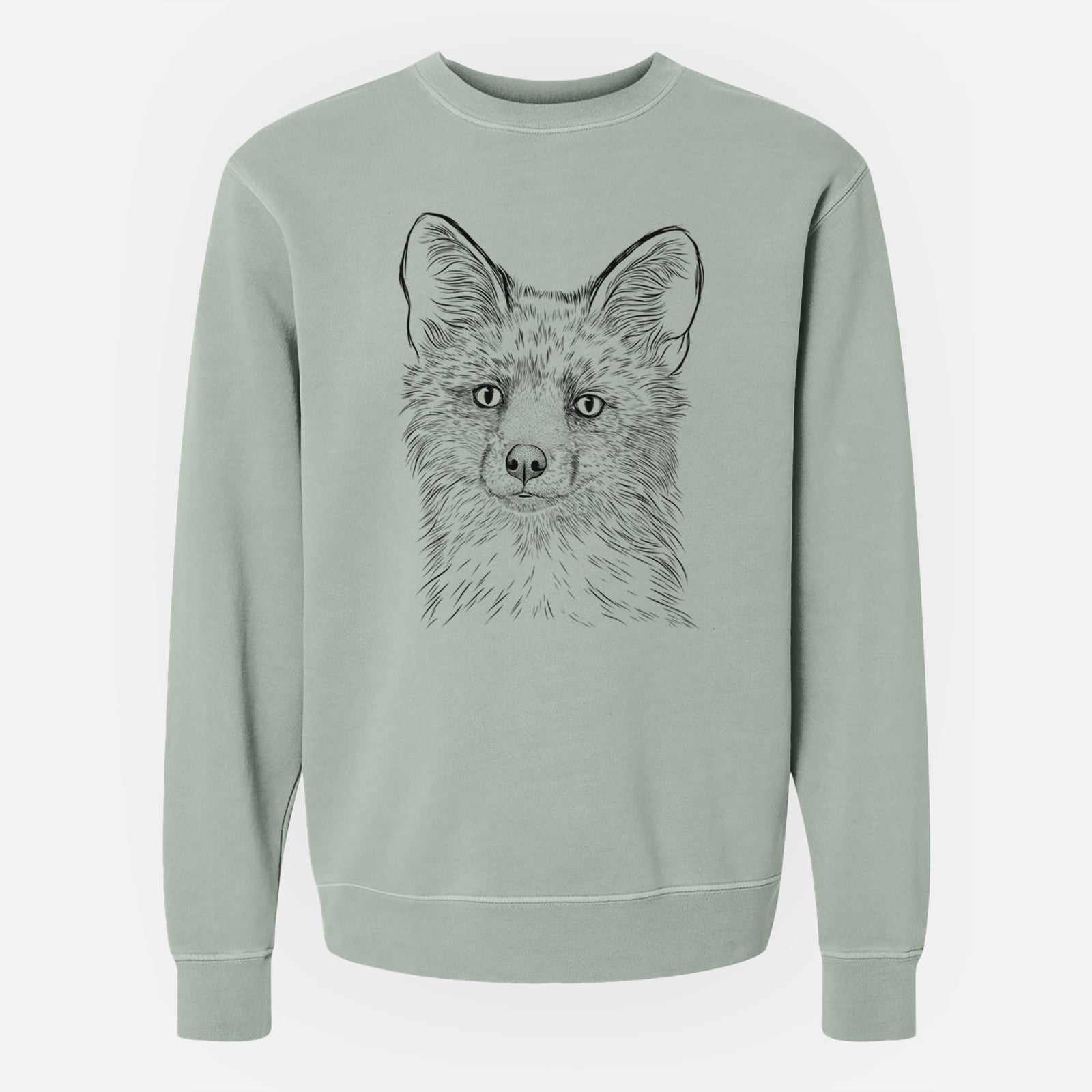Bare Drax the Red Fox - Unisex Pigment Dyed Crew Sweatshirt