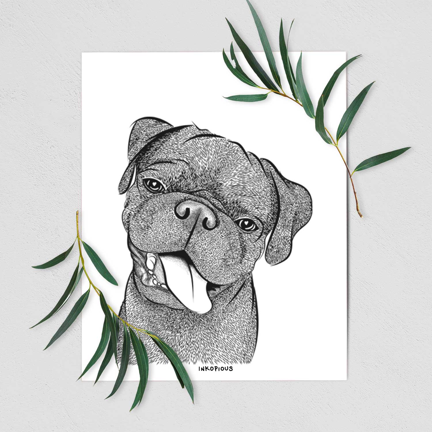 Dudley Danger the Pug Art Print