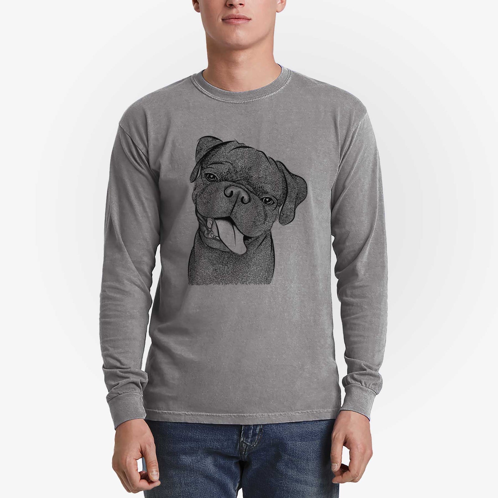 Bare Dudley Danger the Pug - Heavyweight 100% Cotton Long Sleeve