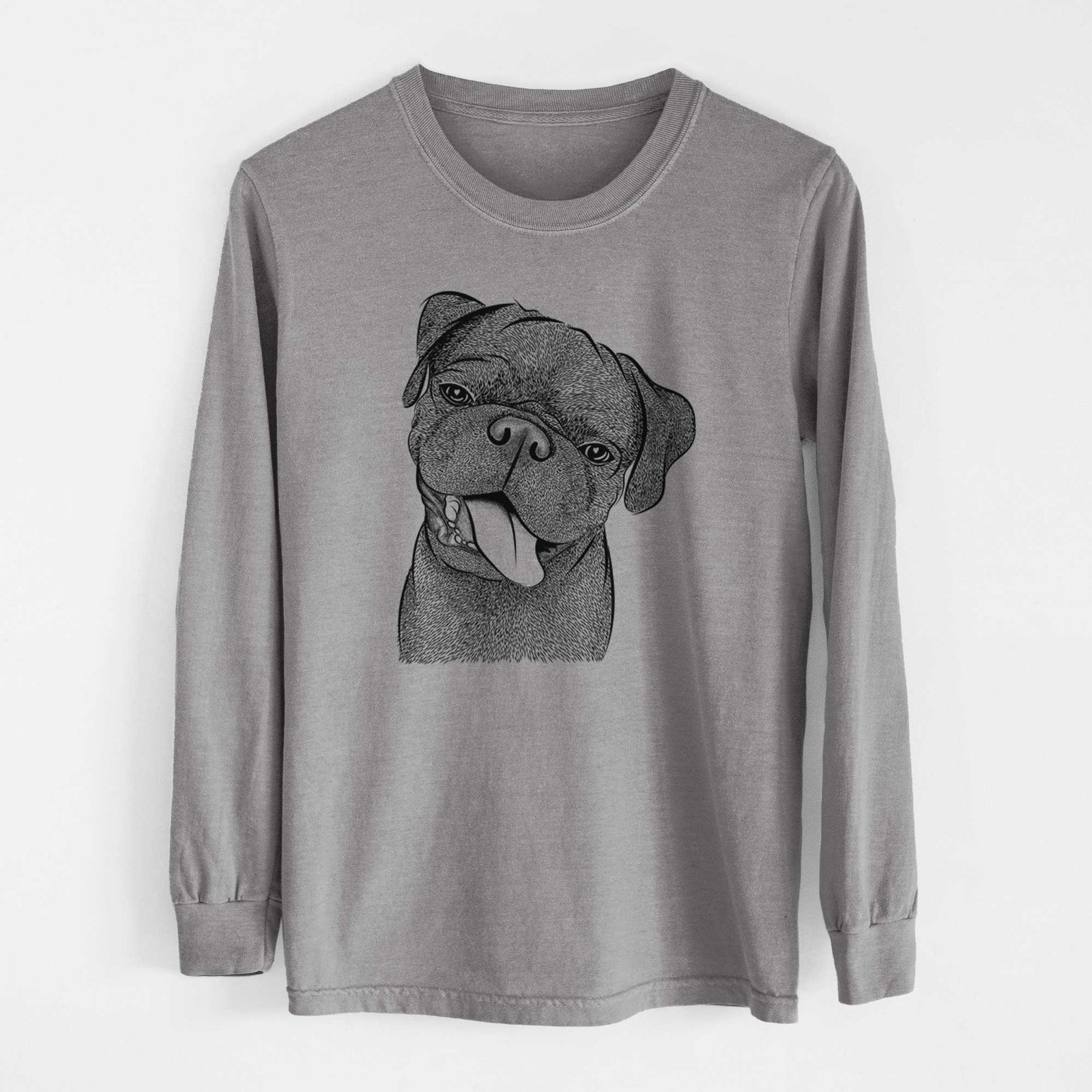 Bare Dudley Danger the Pug - Heavyweight 100% Cotton Long Sleeve