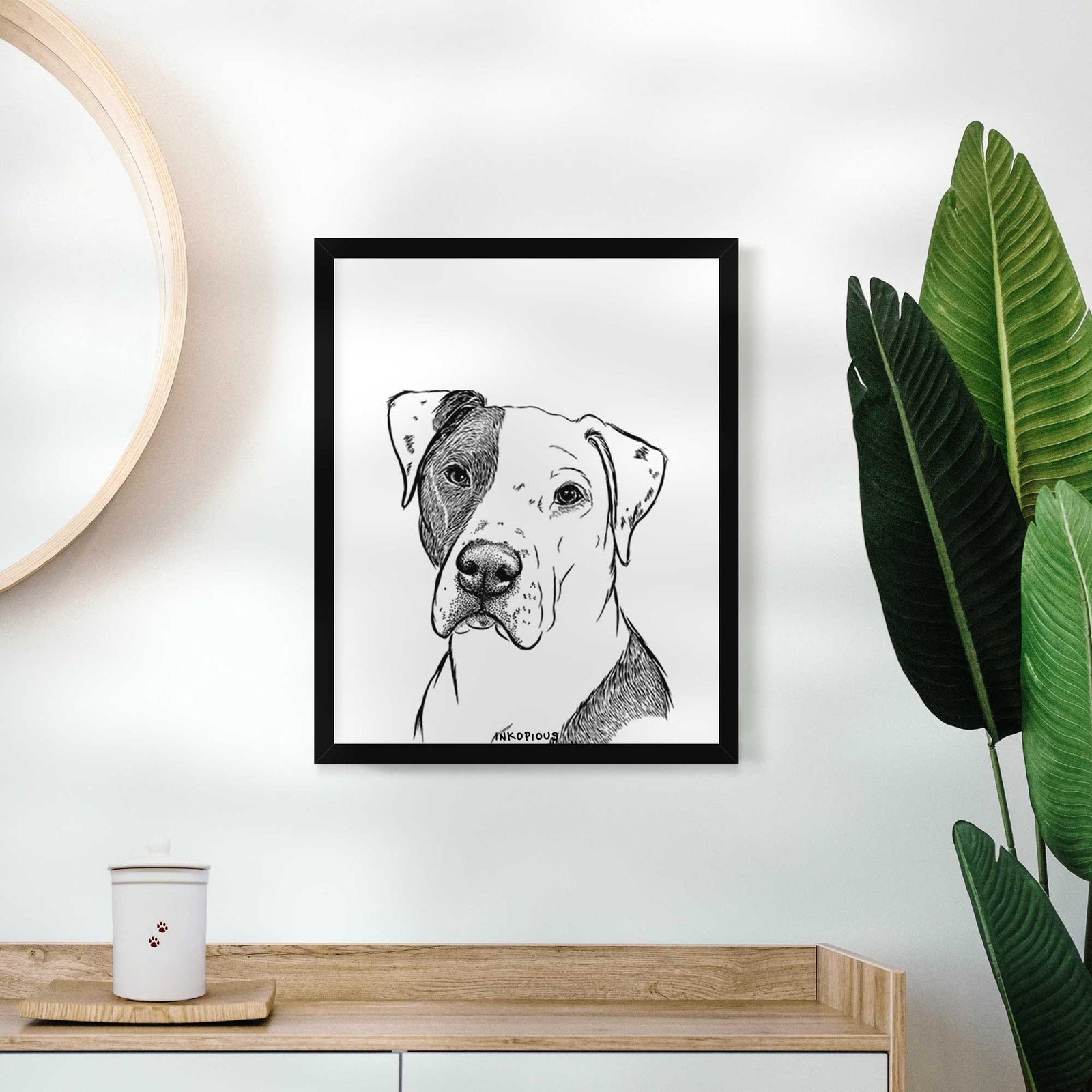 Duke the American Staffordshire Terrier Mix Art Print