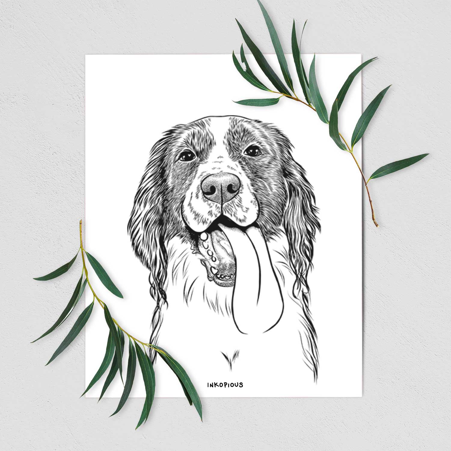Duke the English Springer Spaniel Art Print