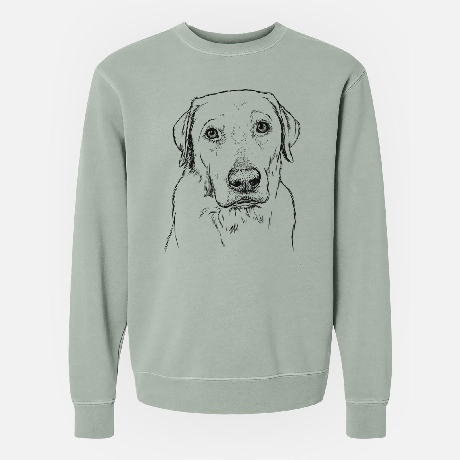 Bare Duke the Yellow Lab - Unisex Pigment Dyed Crew Sweatshirt