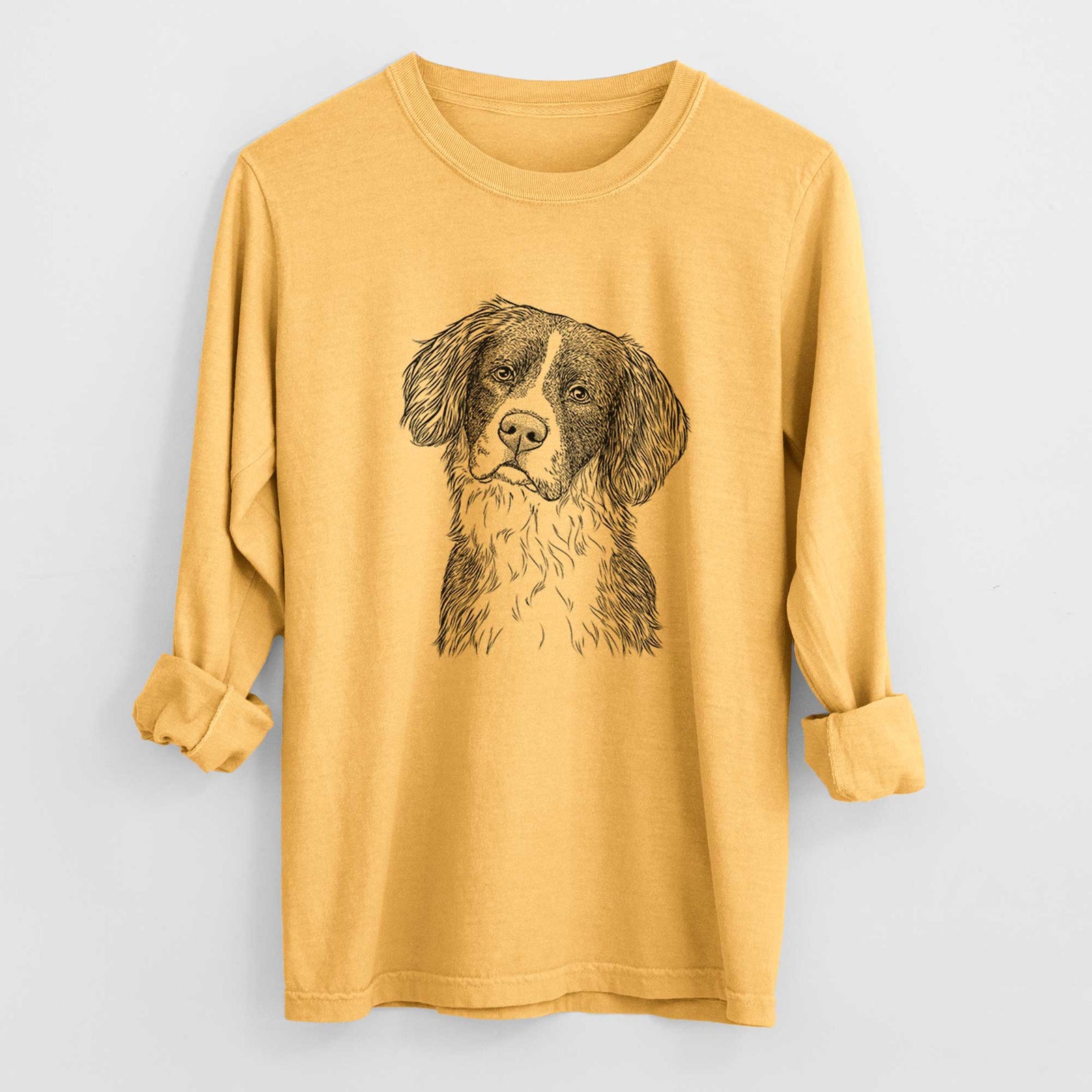 Bare Dulce the Drentsche Patrijshond - Heavyweight 100% Cotton Long Sleeve