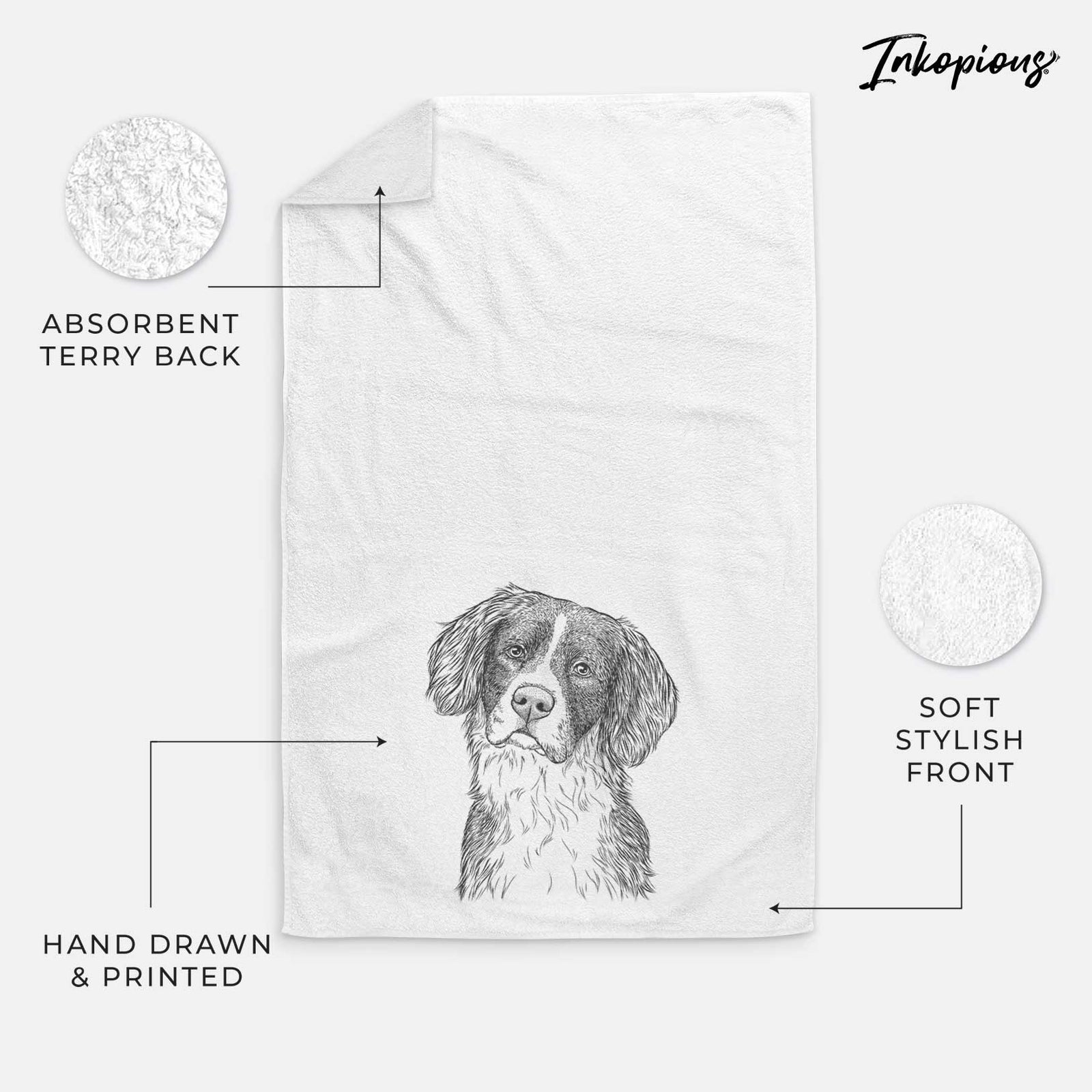 Dulce the Drentsche Patrijshond Decorative Hand Towel