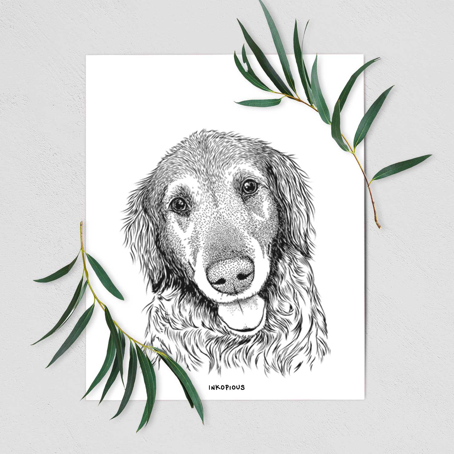 Duncan the Golden Retriever Art Print
