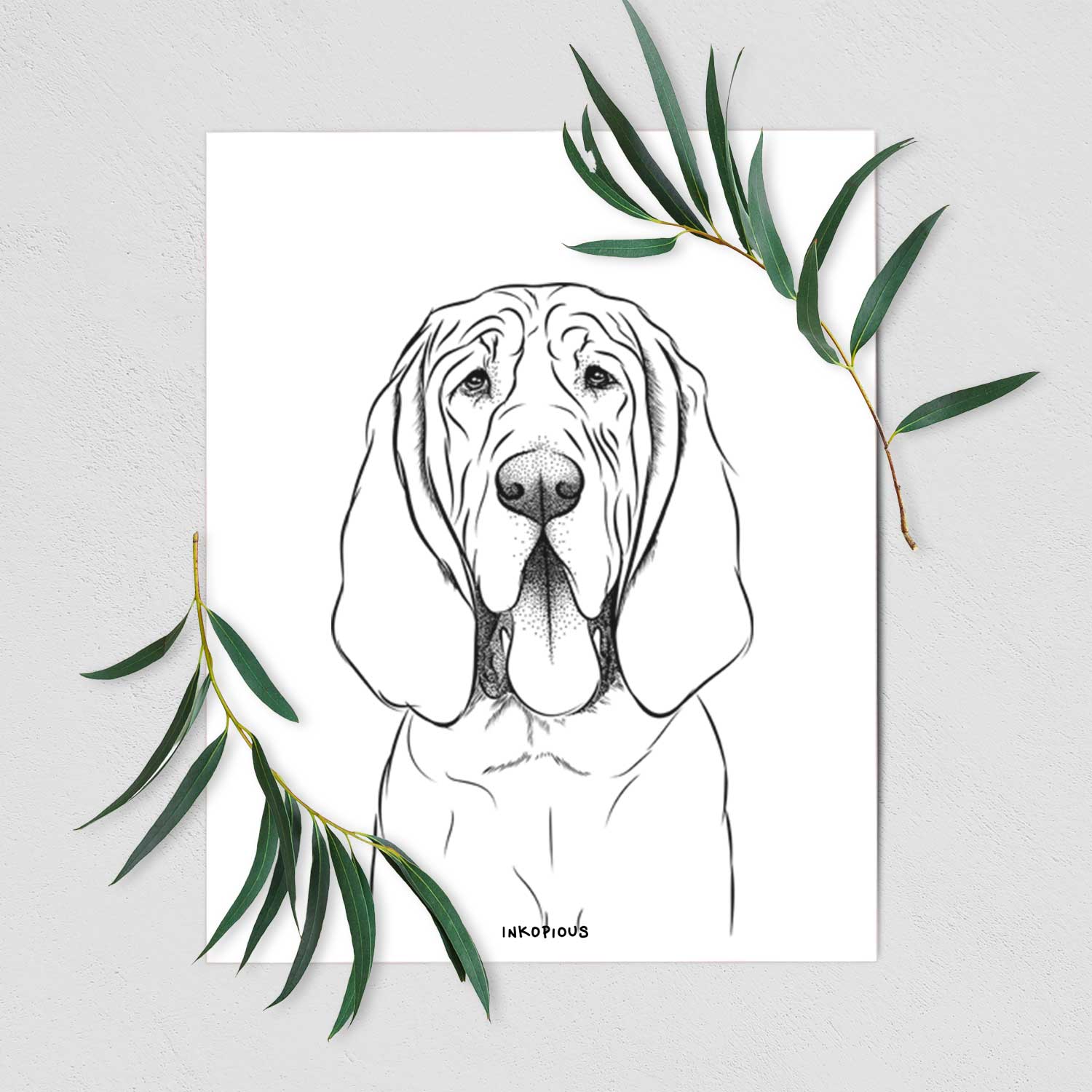 Earl the Bloodhound Art Print