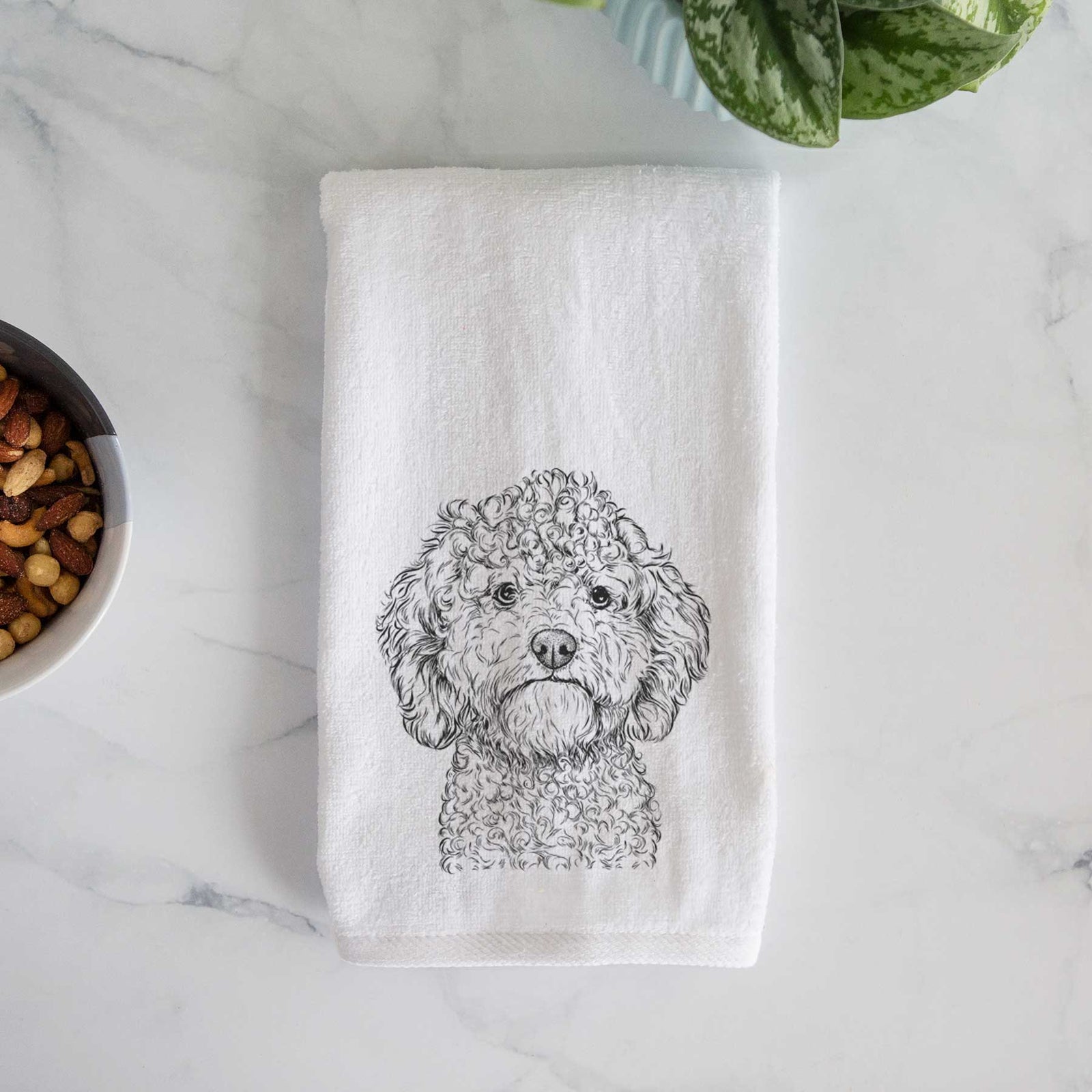 Edgar the Shihpoo Decorative Hand Towel
