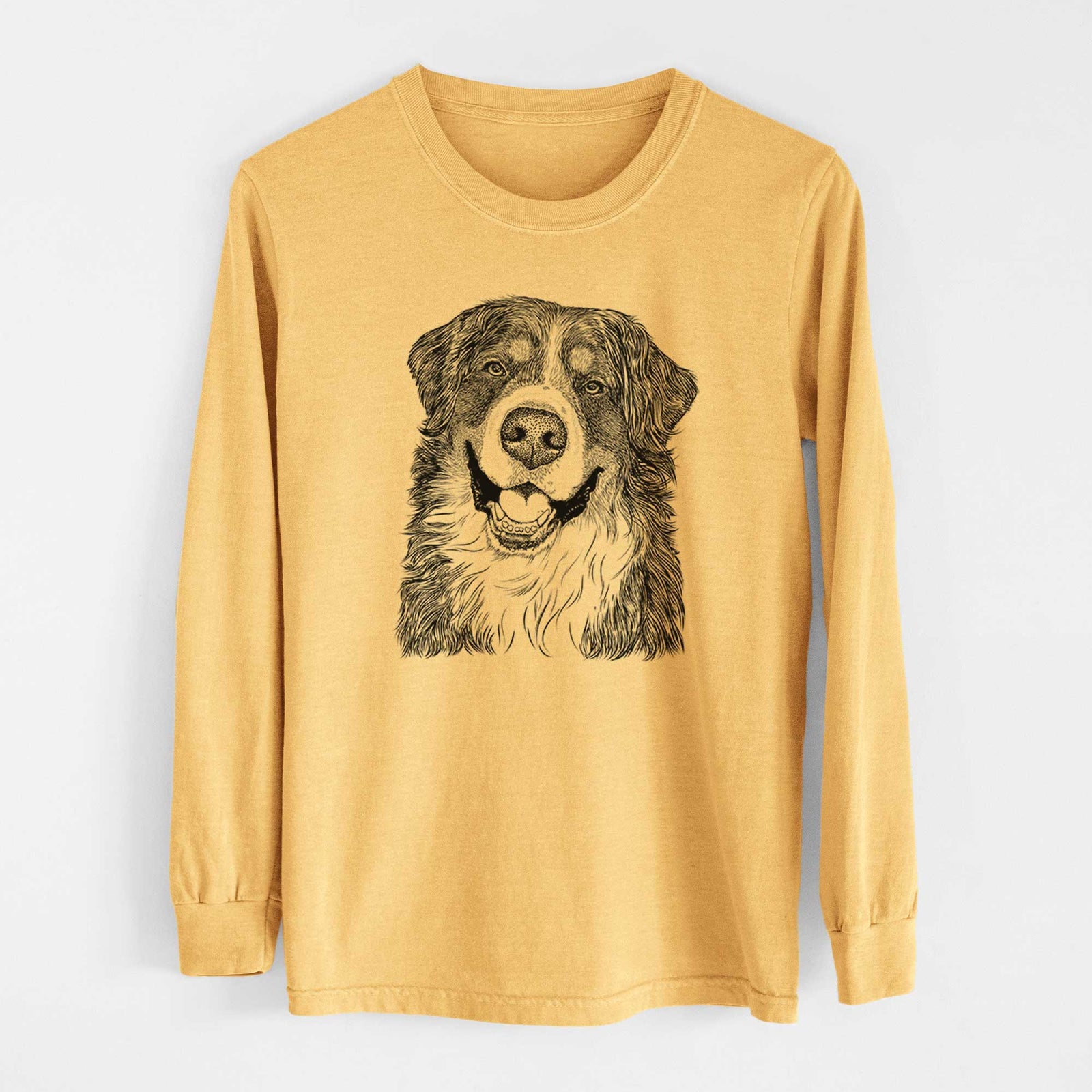 Bare Eiger the Bernese Mountain Dog - Heavyweight 100% Cotton Long Sleeve