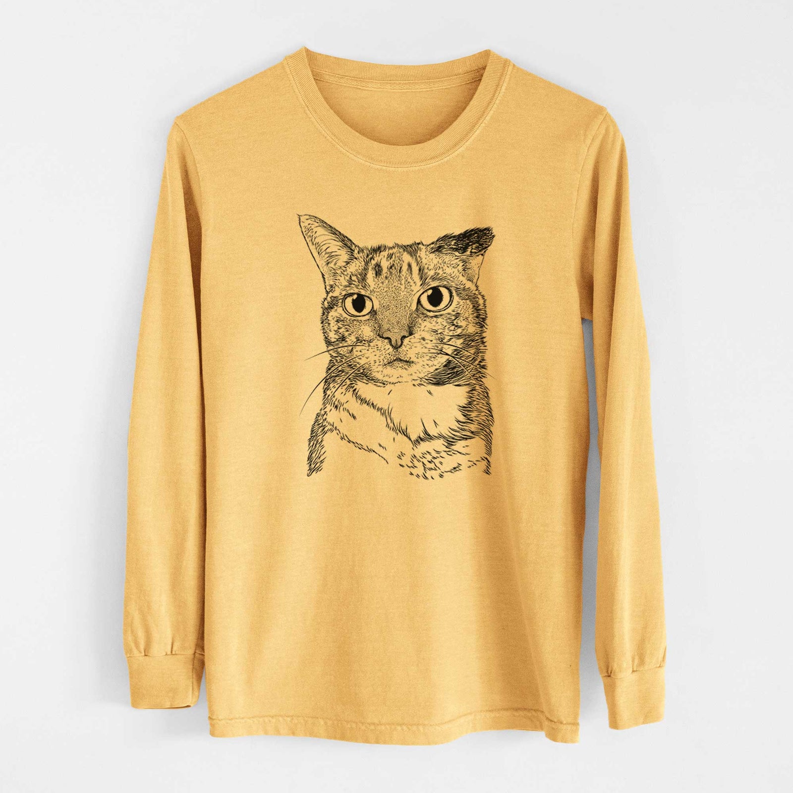 Bare Eleanor the Domestic Shorthair Cat - Heavyweight 100% Cotton Long Sleeve