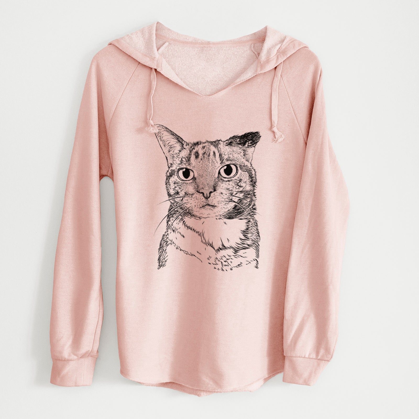 Bare Eleanor the Domestic Shorthair Cat - Cali Wave Hooded Sweatshirt