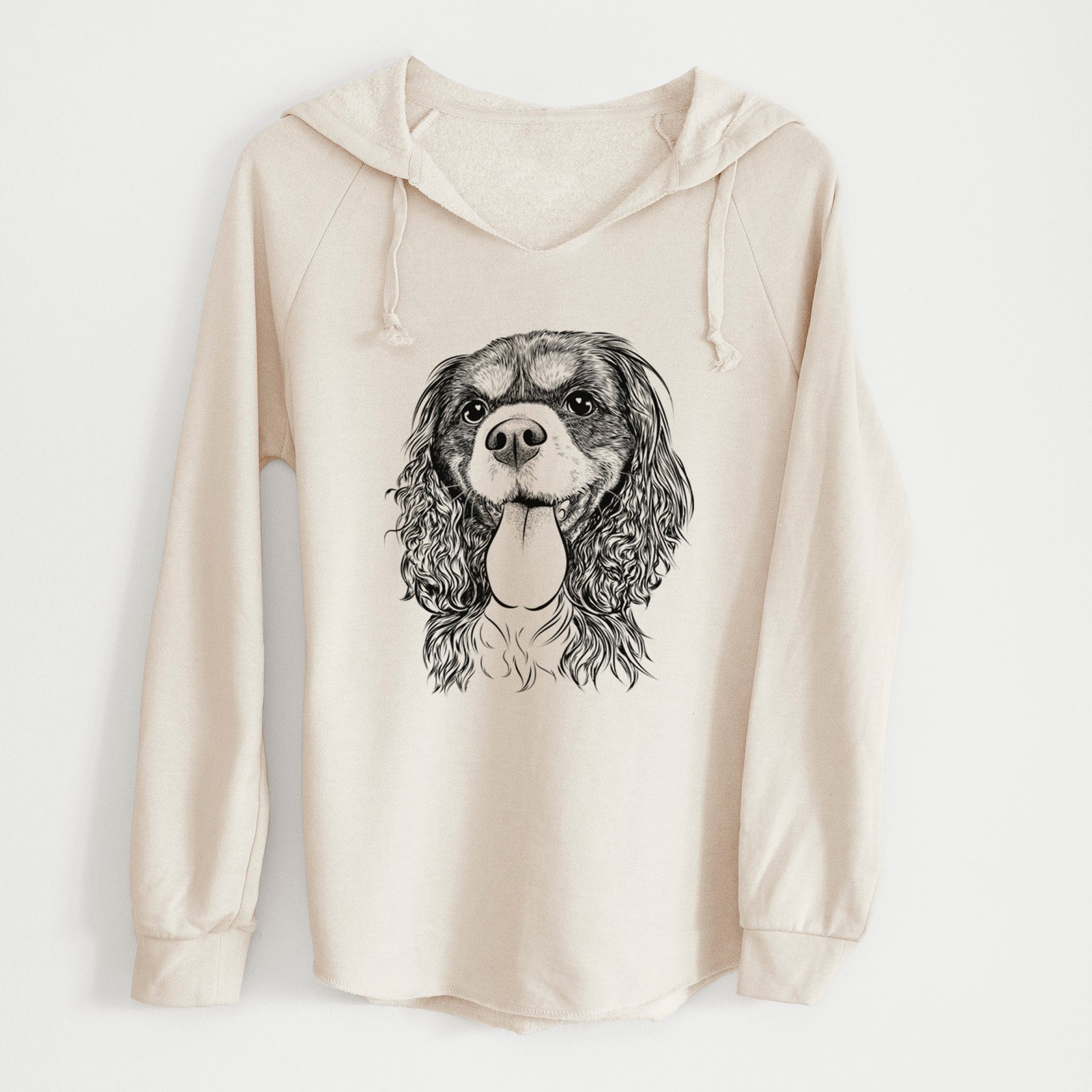 Bare Elizabeth the Cavalier King Charles Spaniel - Cali Wave Hooded Sweatshirt