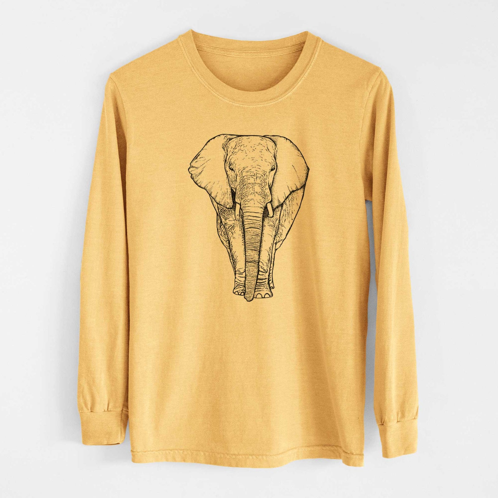 Bare Ella the Elephant - Heavyweight 100% Cotton Long Sleeve