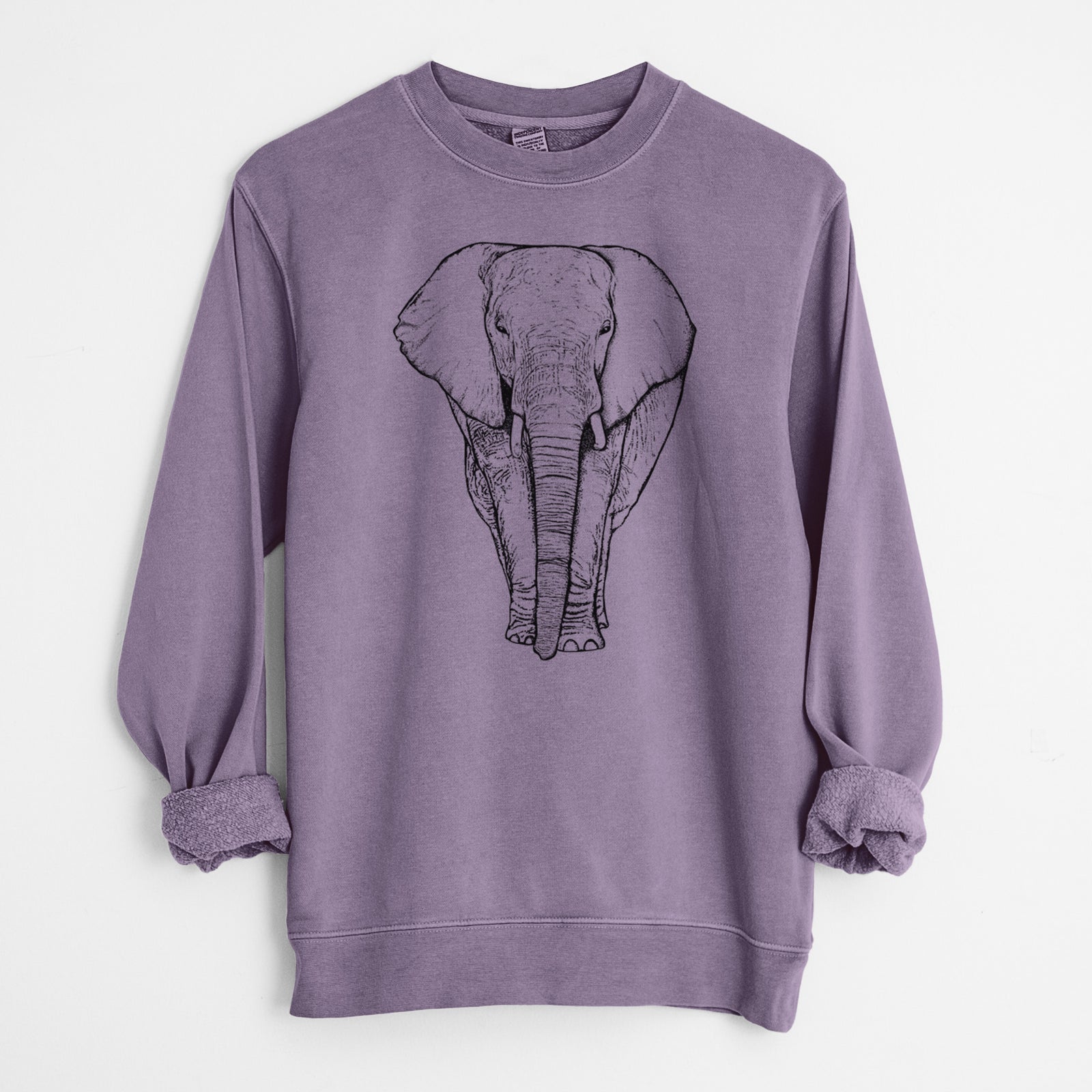 Bare Ella the Elephant - Unisex Pigment Dyed Crew Sweatshirt