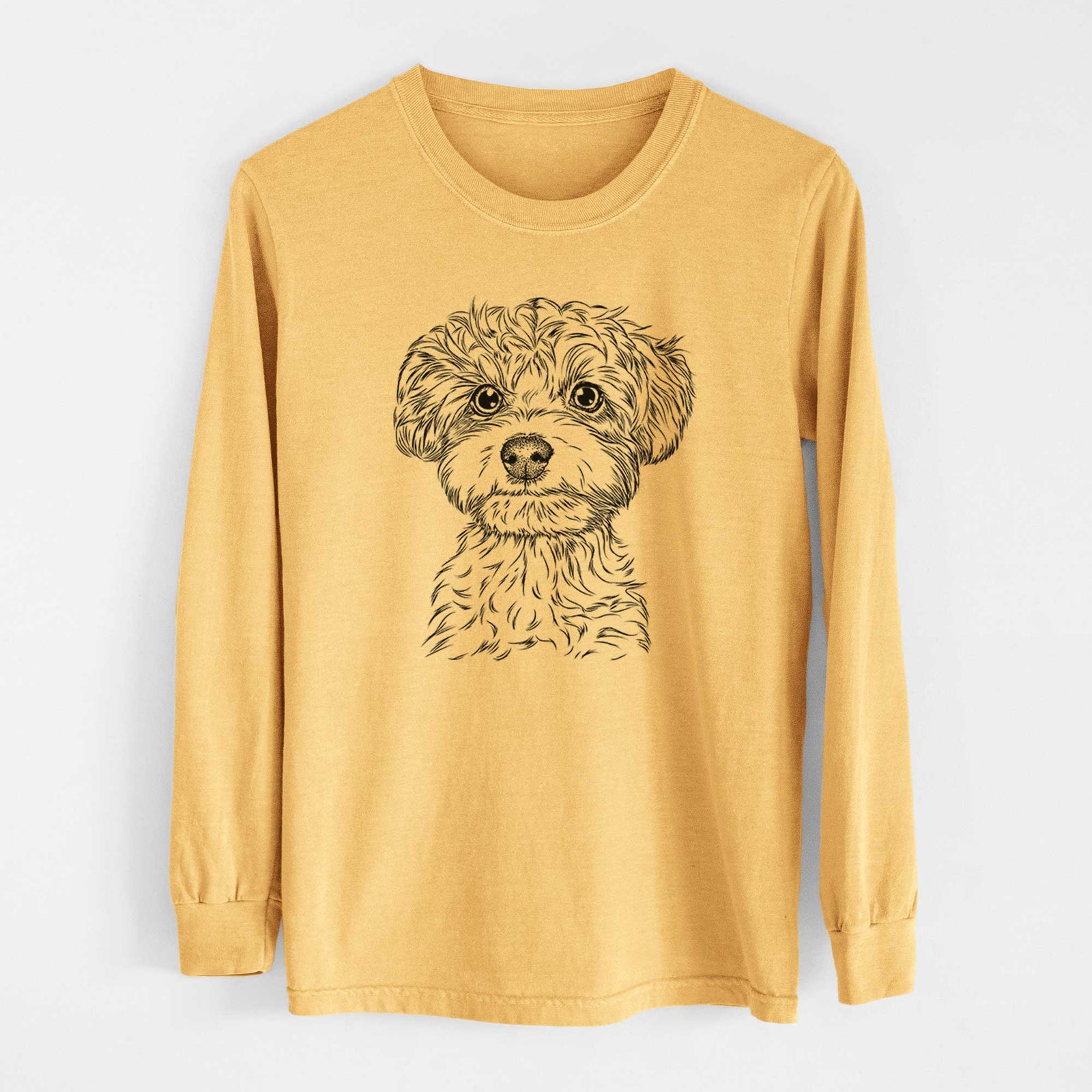 Bare Elliott the Yorkiepoo - Heavyweight 100% Cotton Long Sleeve