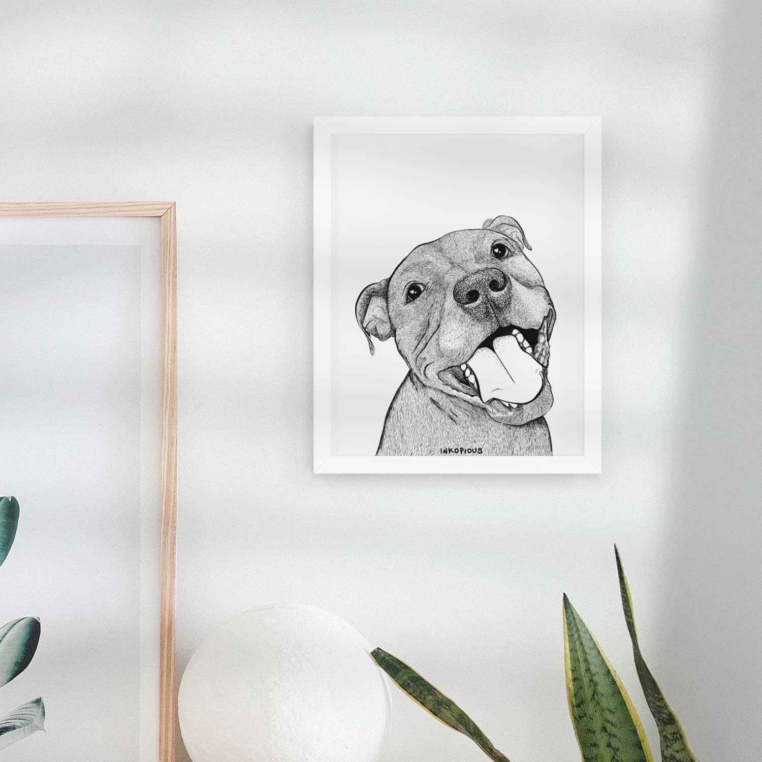 Eloise the Pitbull Mix Art Print