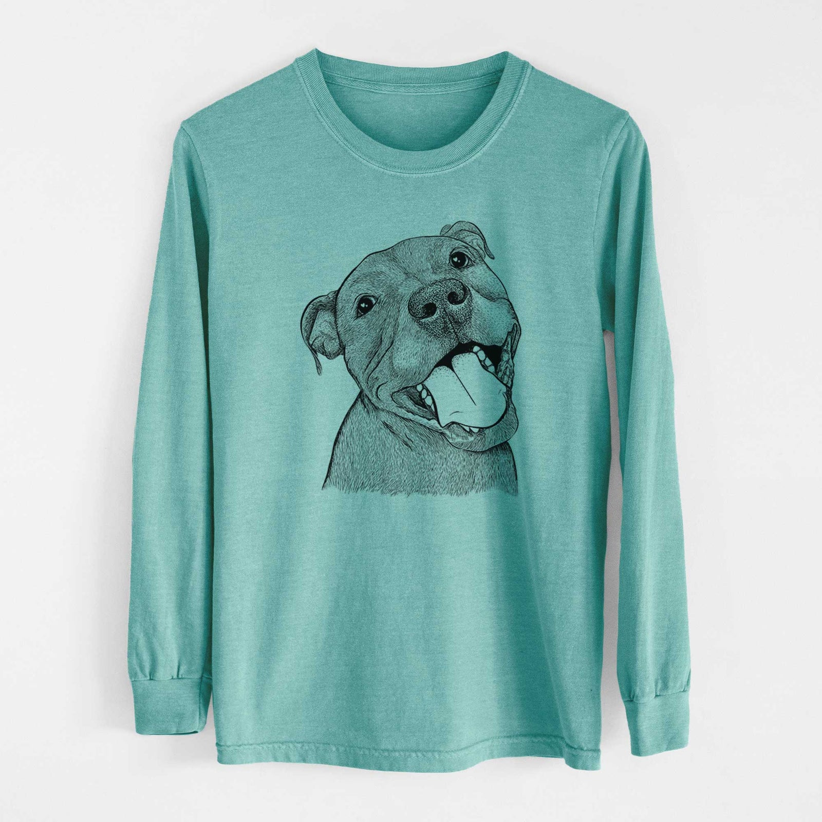 Bare Eloise the Pitbull Mix - Heavyweight 100% Cotton Long Sleeve