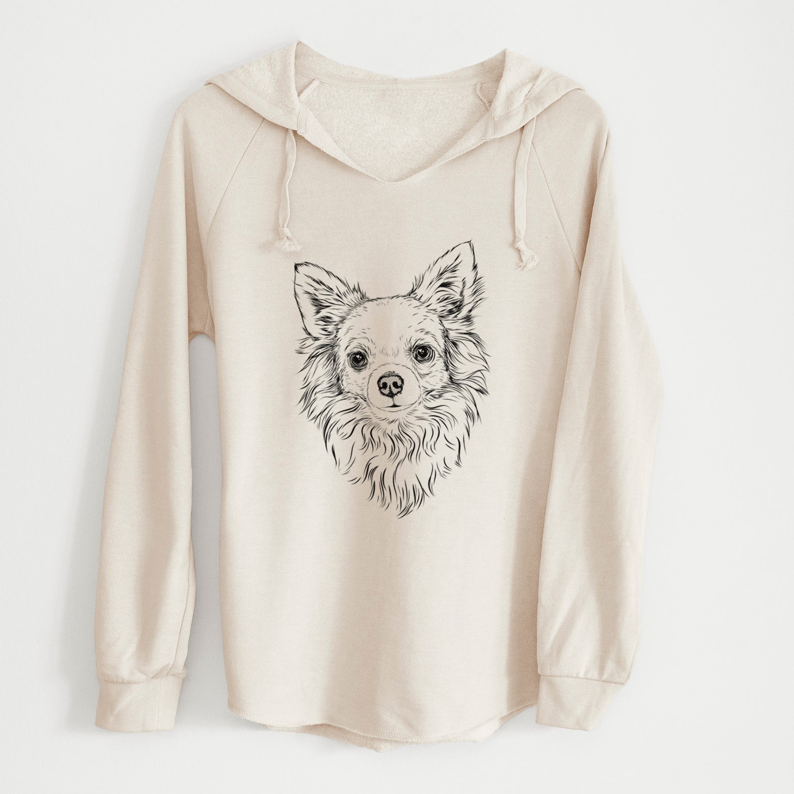 Bare Emma the Longhaired Chihuahua - Cali Wave Hooded Sweatshirt