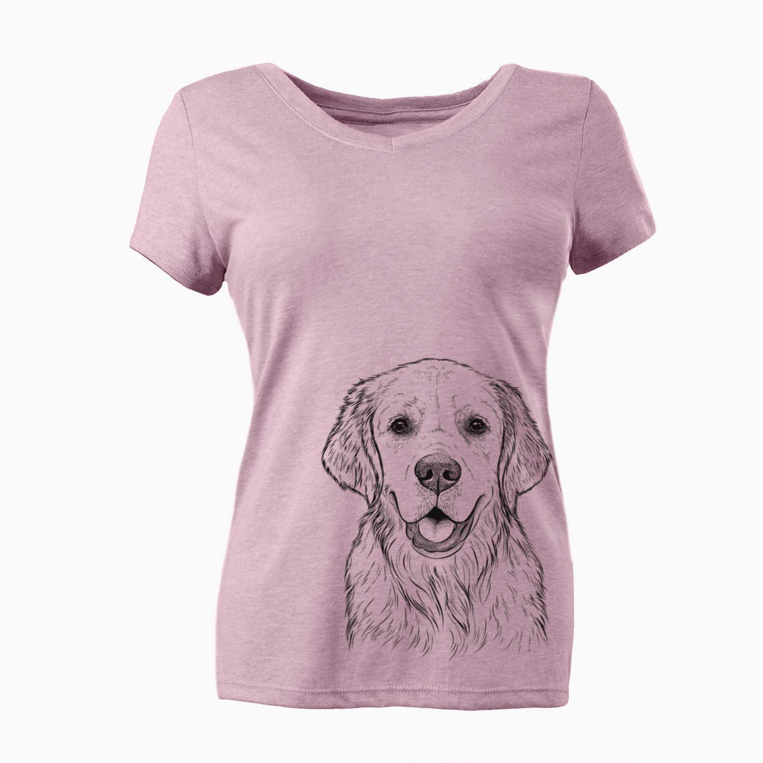 Bare Emma the Golden Retriever - Women's V-neck Shirt