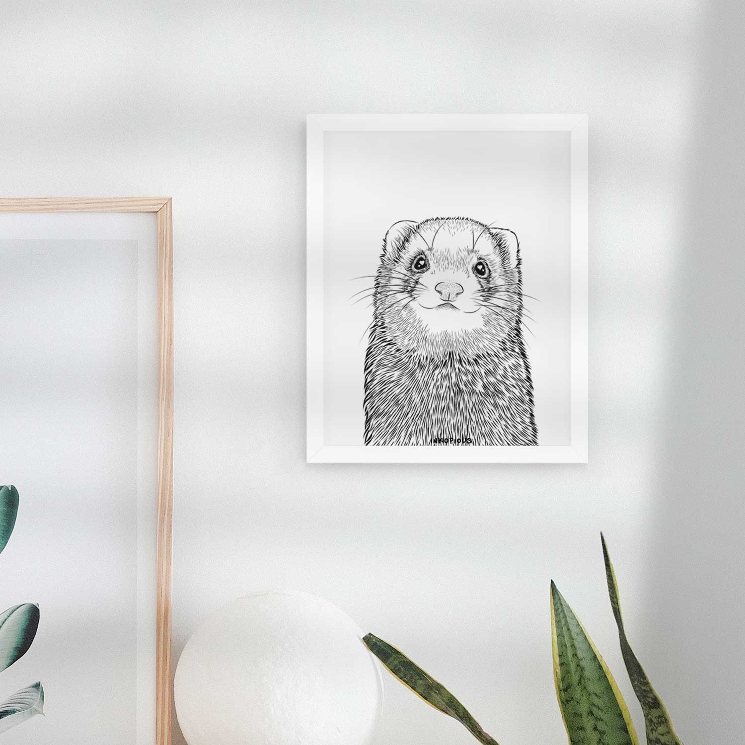 Fig the Ferret Art Print