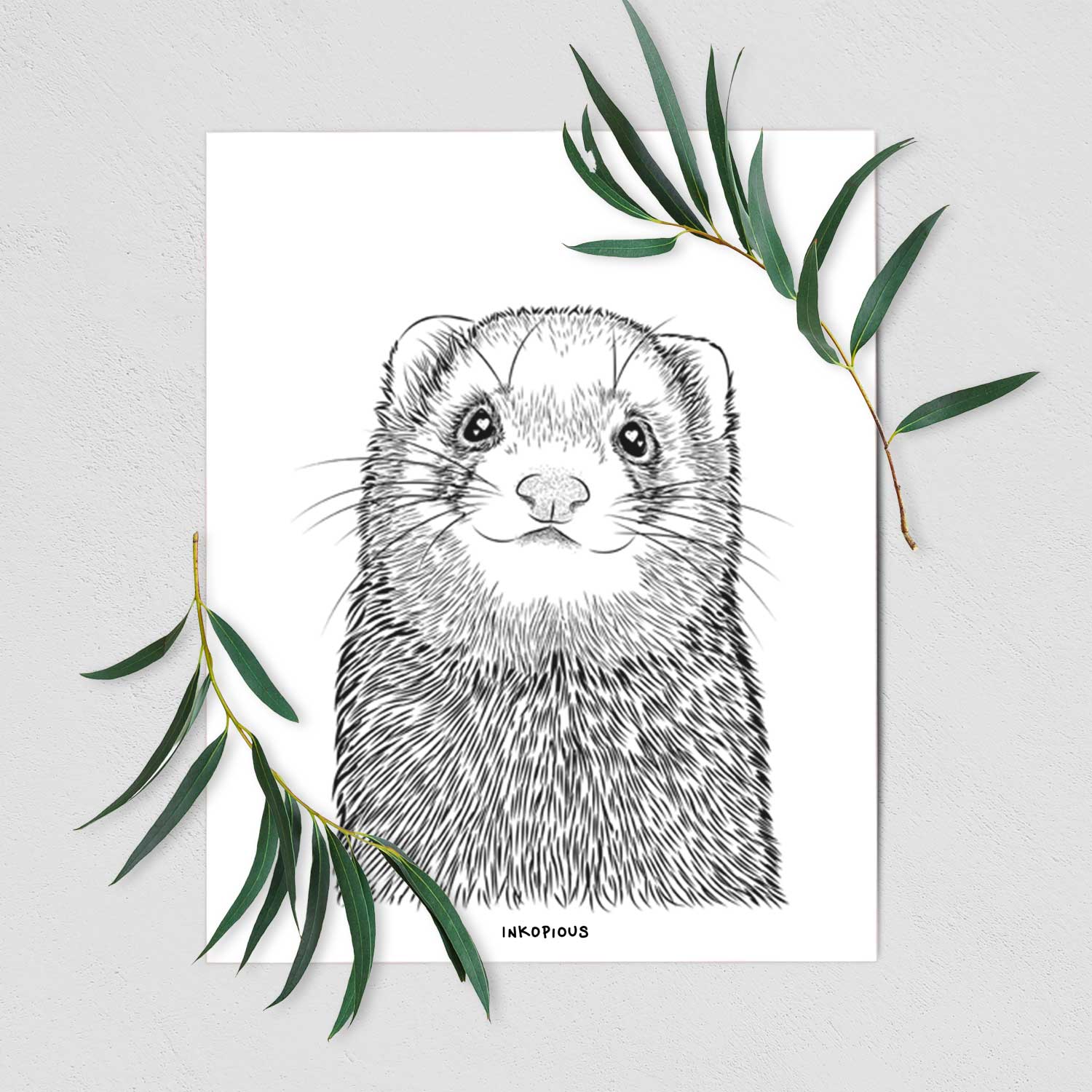 Fig the Ferret Art Print