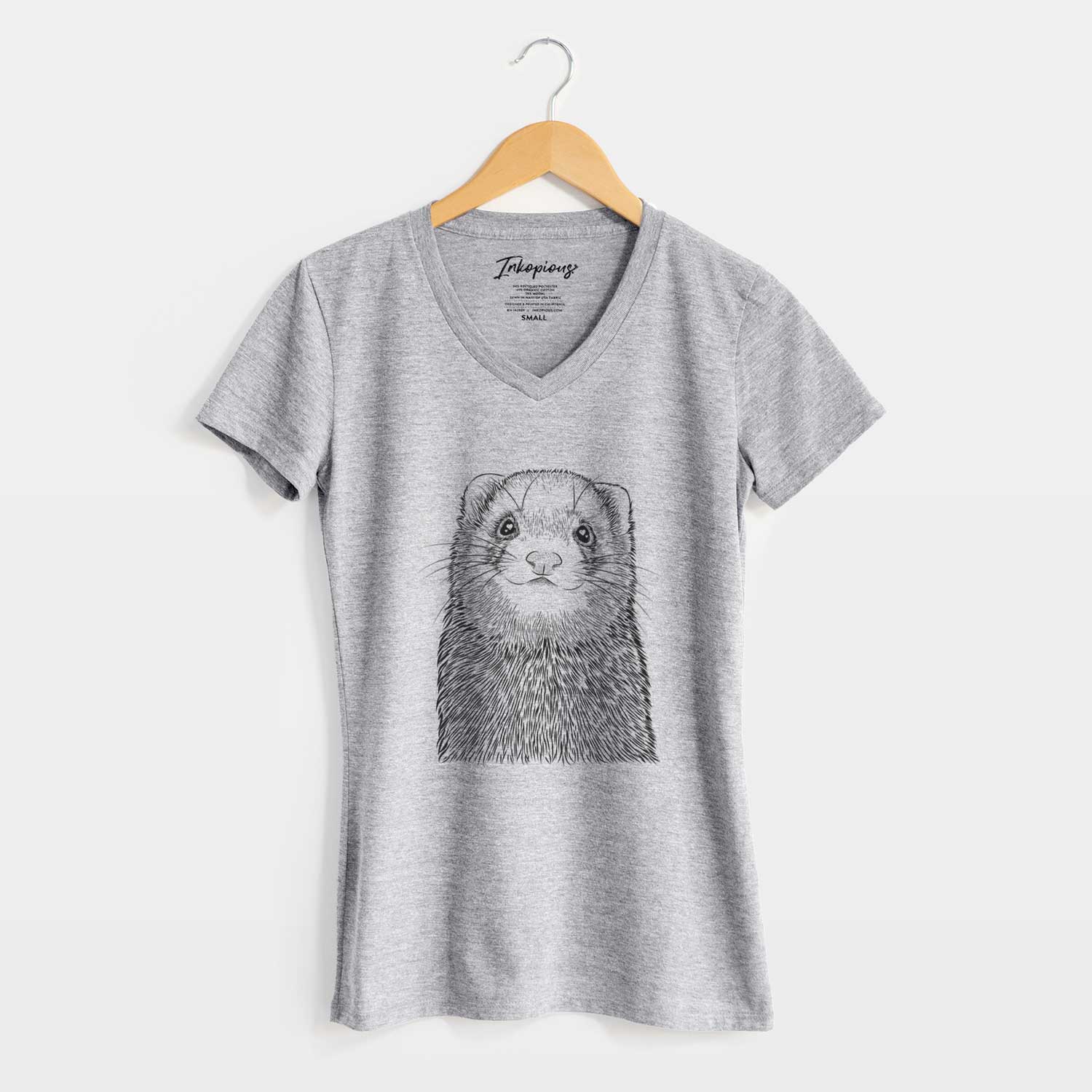 Bare Fig the Ferret - Women's V-neck Shirt