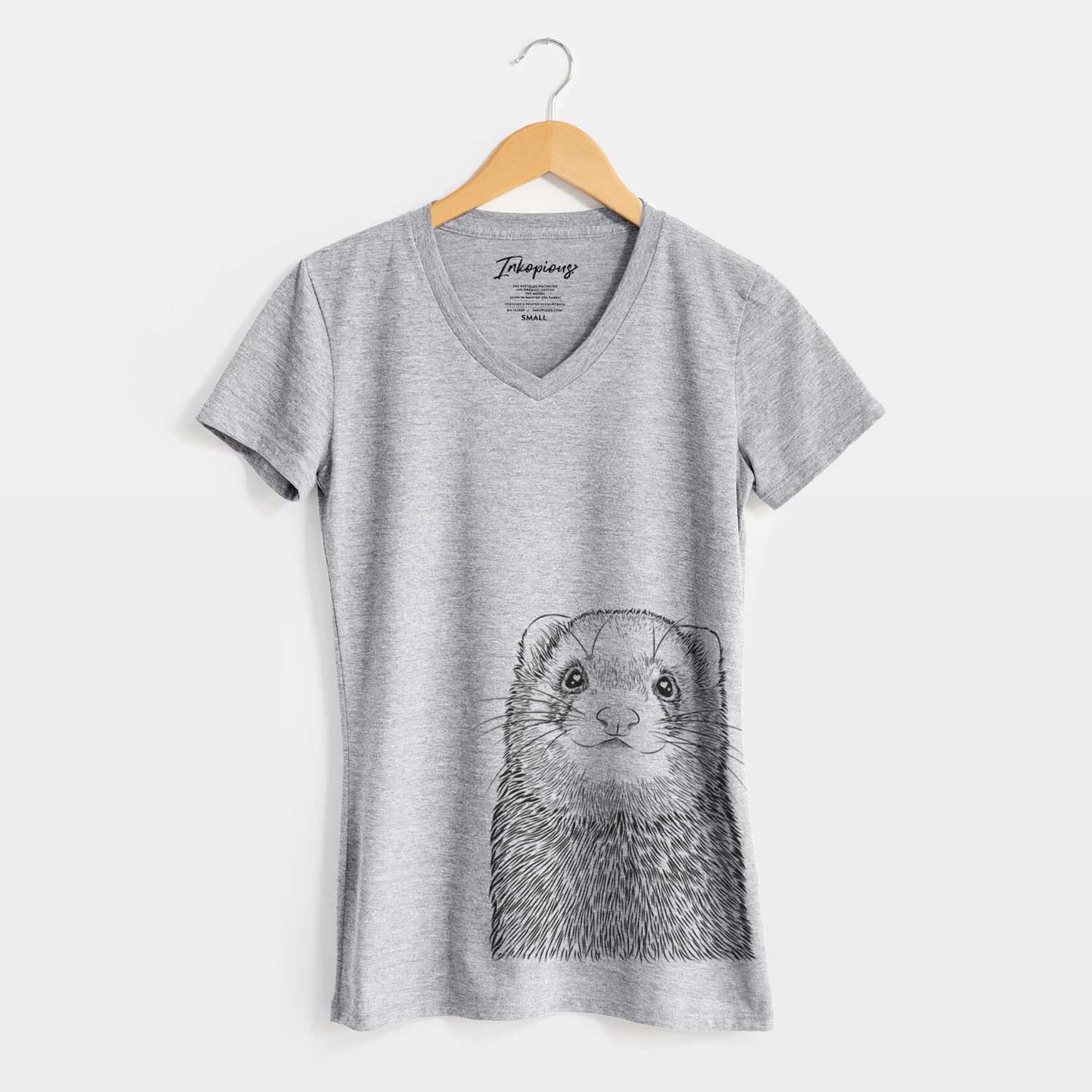 Bare Fig the Ferret - Women's V-neck Shirt