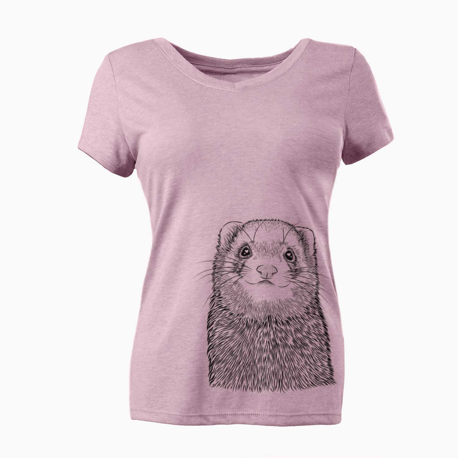 Bare Fig the Ferret - Women's V-neck Shirt