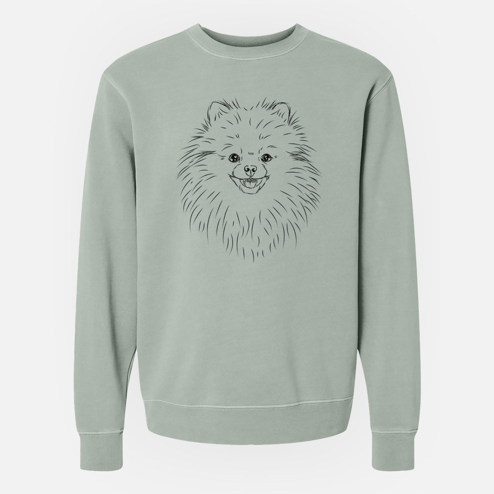 Bare Finn the Pomeranian - Unisex Pigment Dyed Crew Sweatshirt
