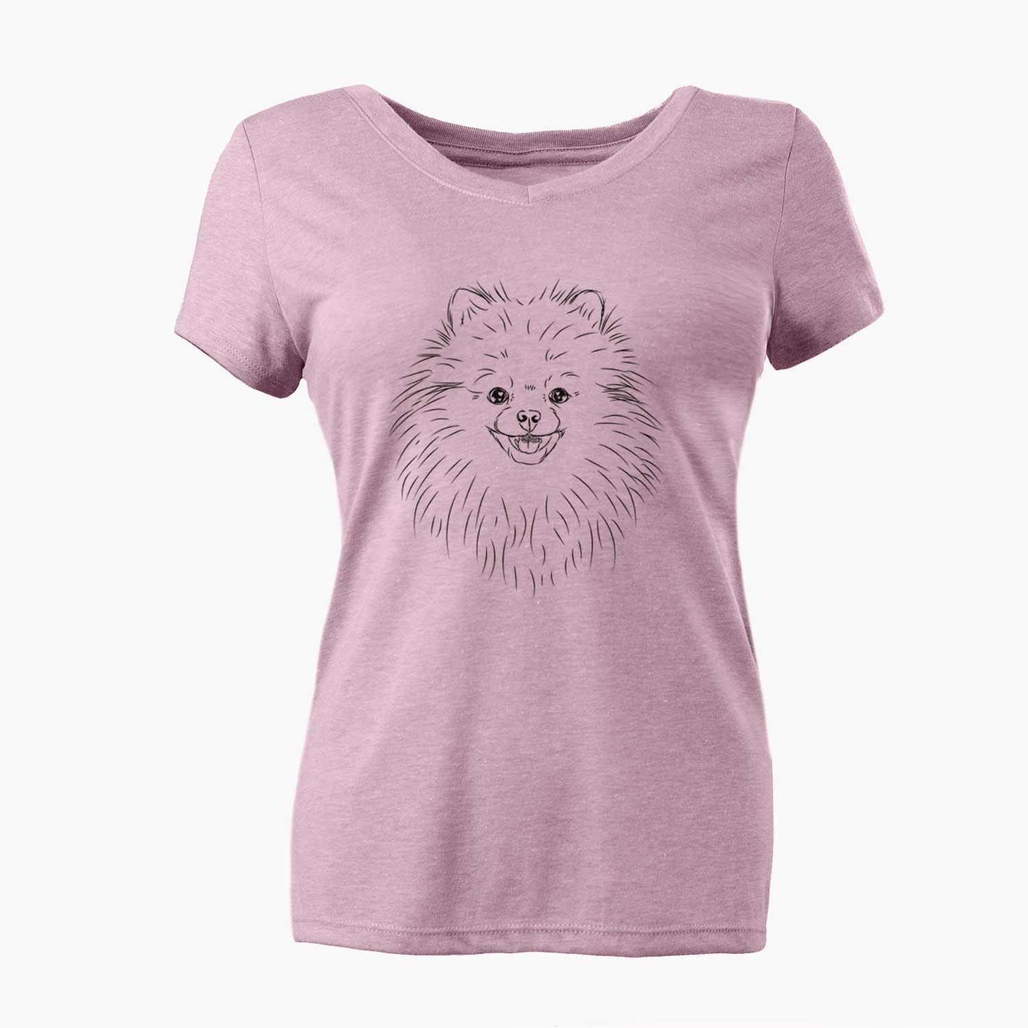 Bare Finn the Pomeranian - Women's V-neck Shirt