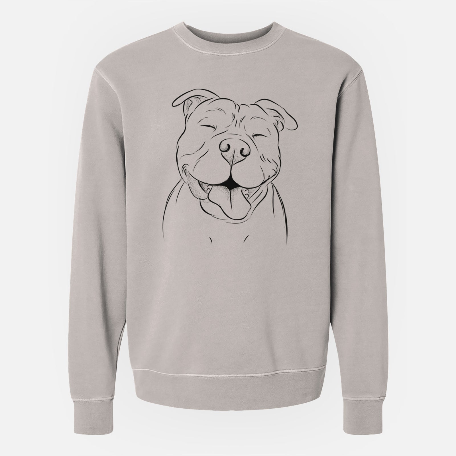 Bare Floki the American Bully - Unisex Pigment Dyed Crew Sweatshirt
