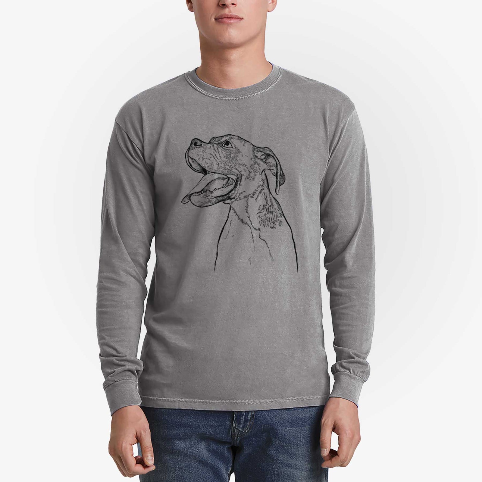 Bare Floyd the Boxer - Heavyweight 100% Cotton Long Sleeve
