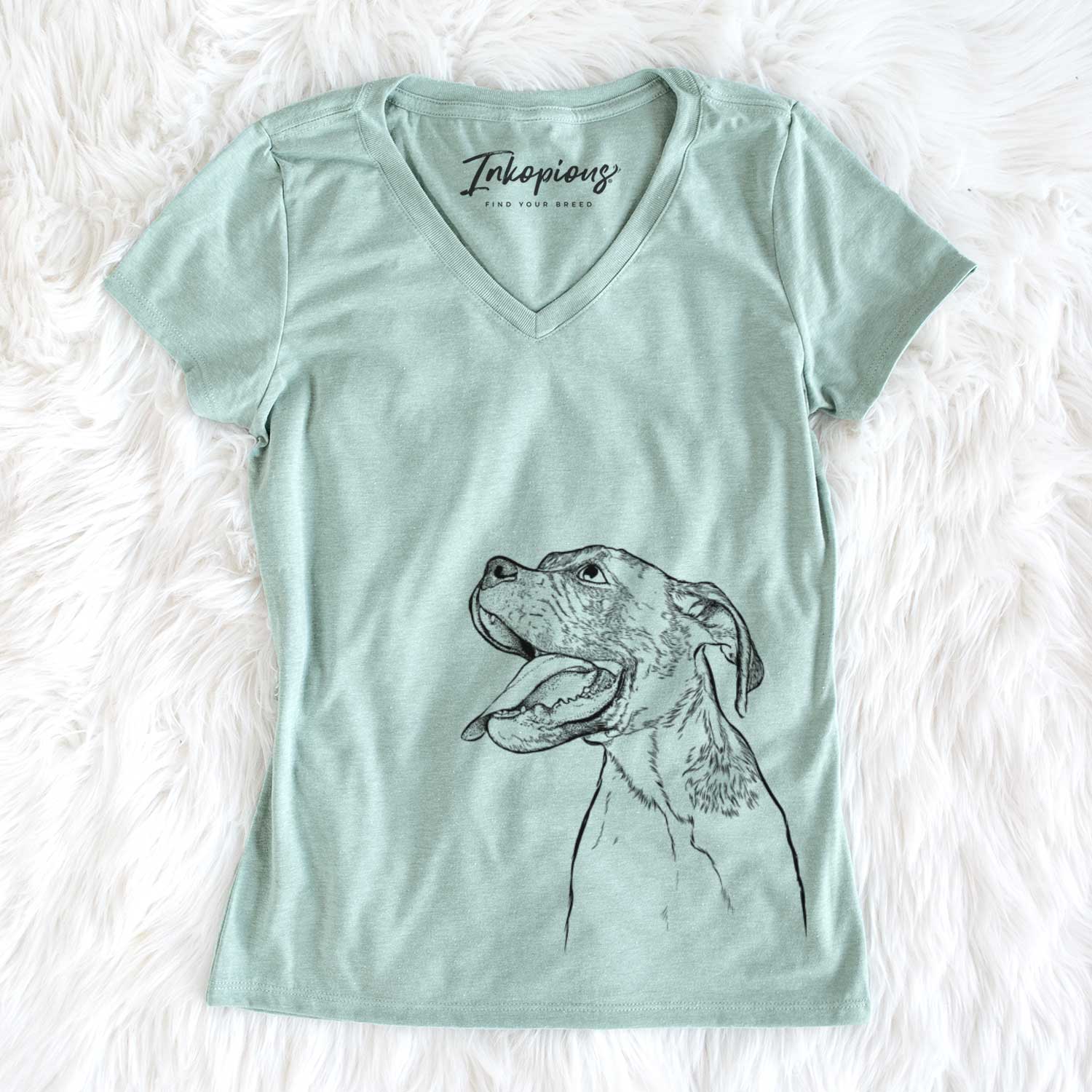 Bare Floyd the Boxer - Women's V-neck Shirt