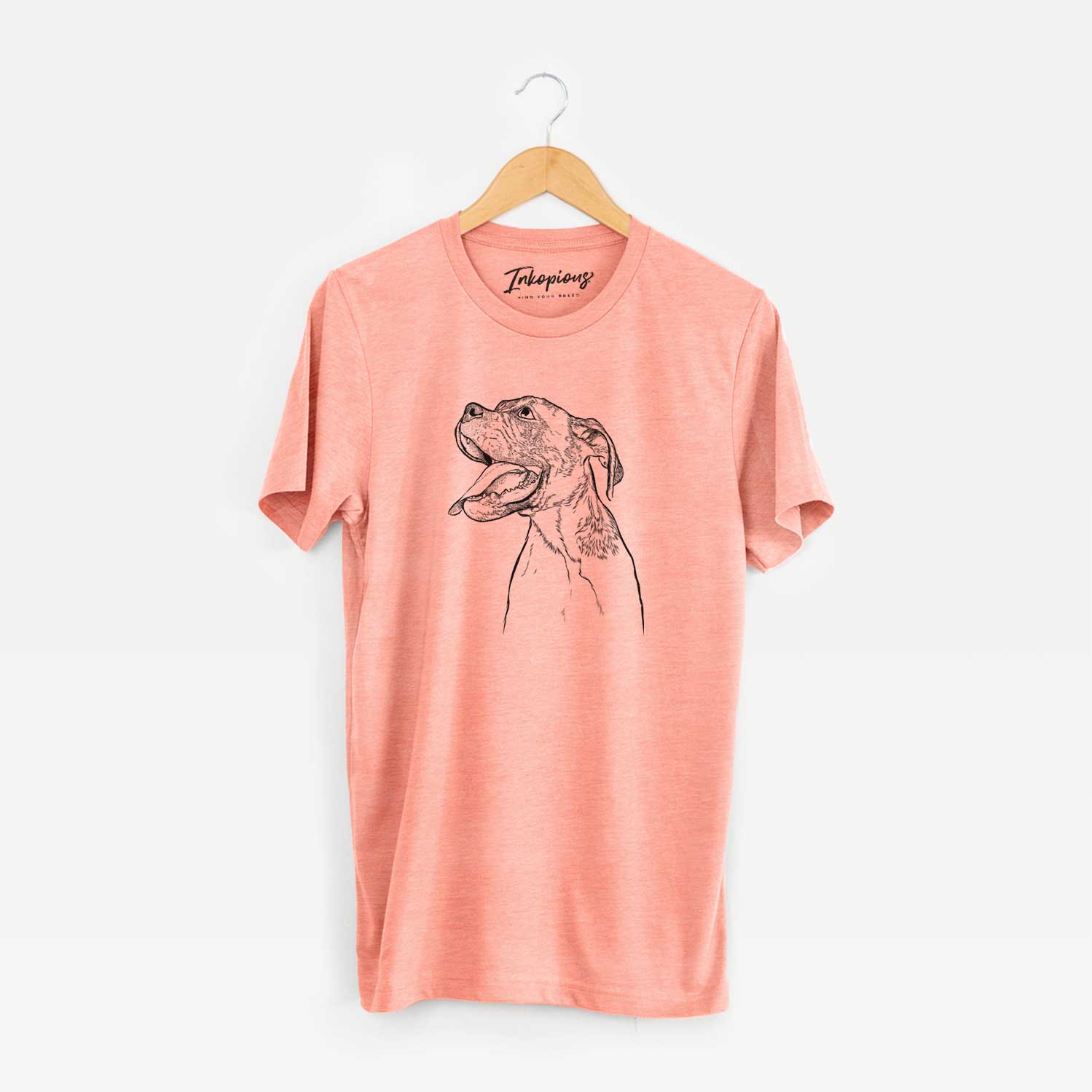 Hand-drawn sketch of Floyd the Boxer on a Sunset Unisex crewneck