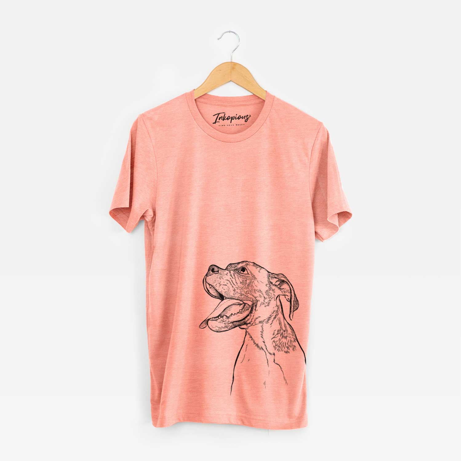 Hand-drawn sketch of Floyd the Boxer on a Sunset Unisex crewneck