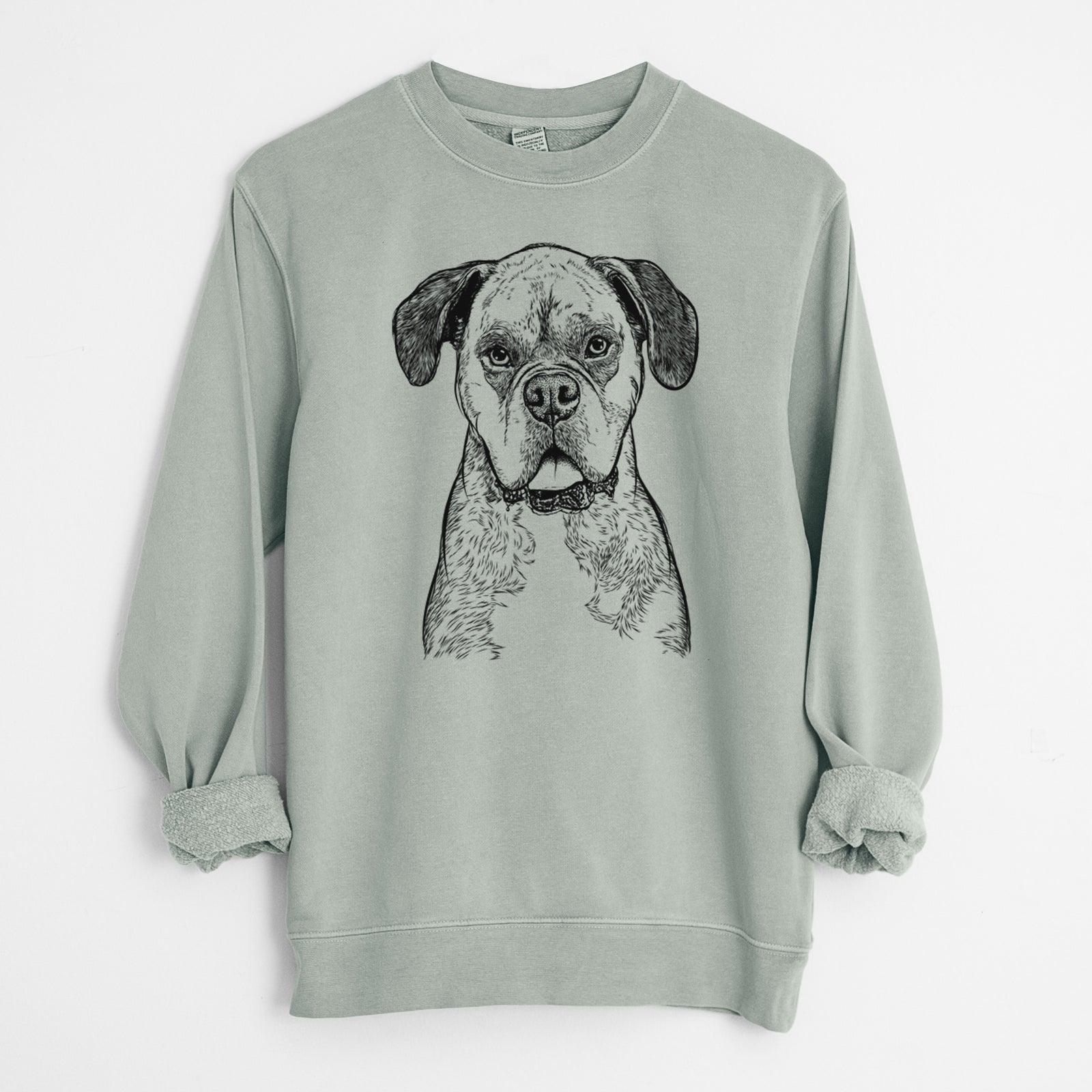 Bare Floydie Bear the Boxer - Unisex Pigment Dyed Crew Sweatshirt