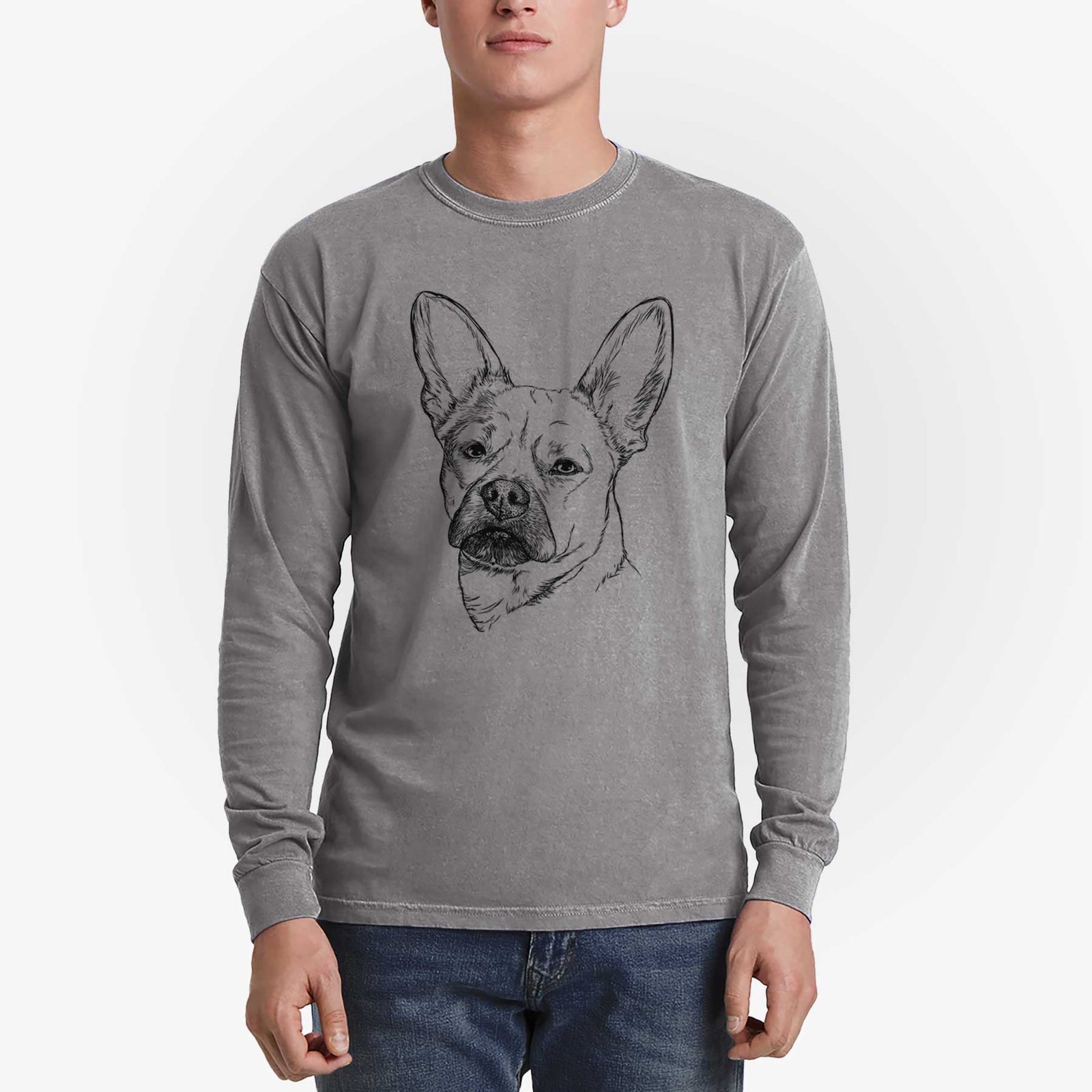 Bare Frankie the Mixed Breed - Heavyweight 100% Cotton Long Sleeve