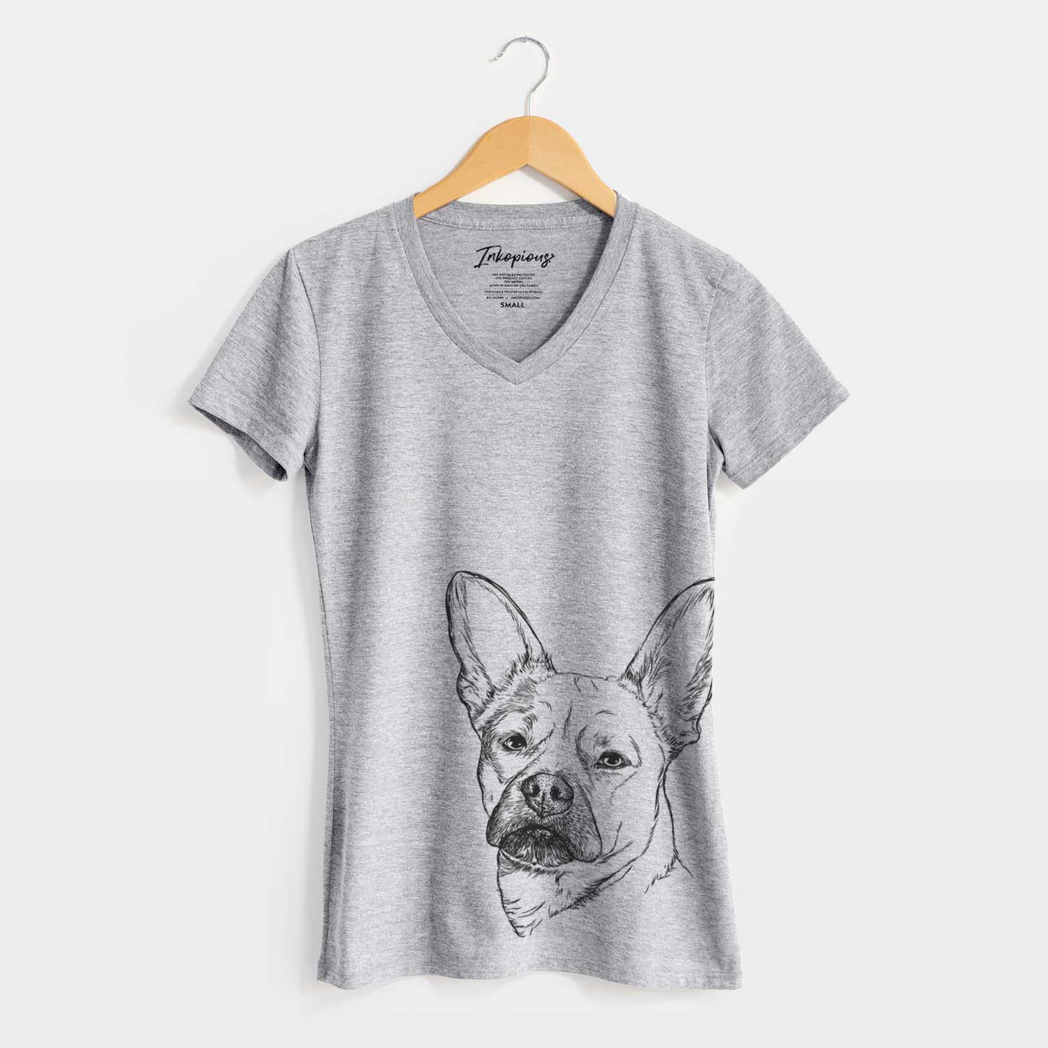 Bare Frankie the Mixed Breed - Women's V-neck Shirt