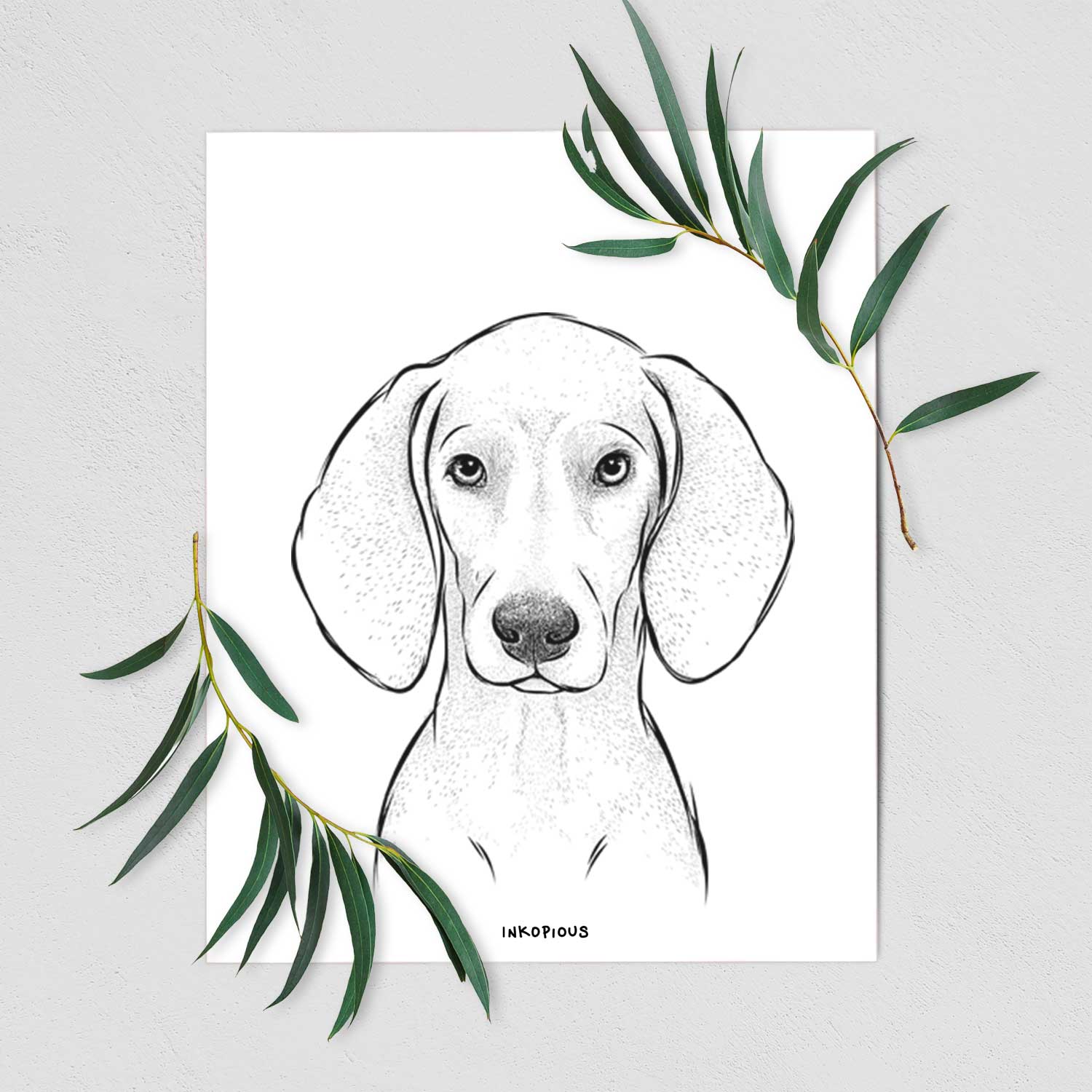 Frejya the Weimaraner Art Print