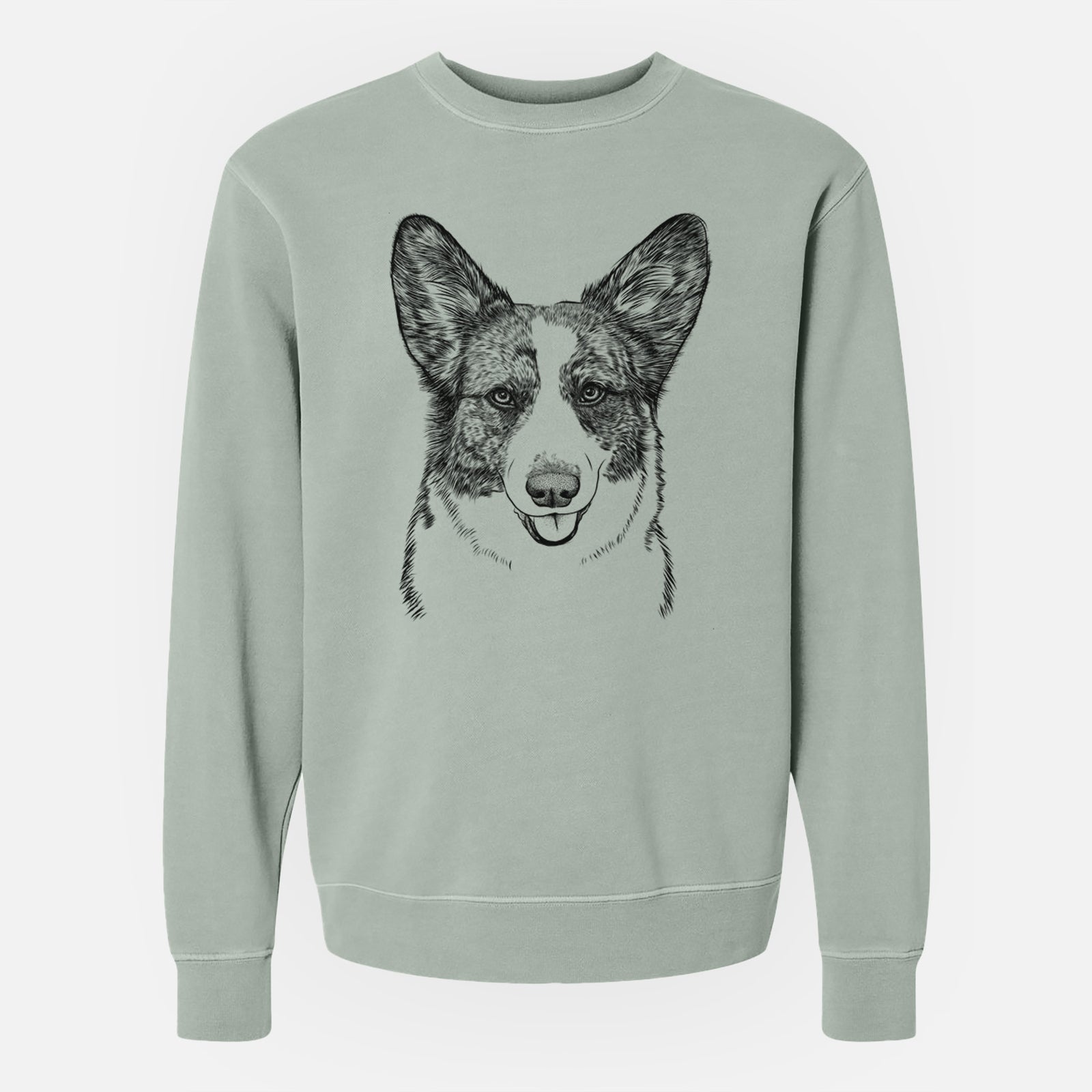 Bare Gabby the Cardigan Welsh Corgi - Unisex Pigment Dyed Crew Sweatshirt