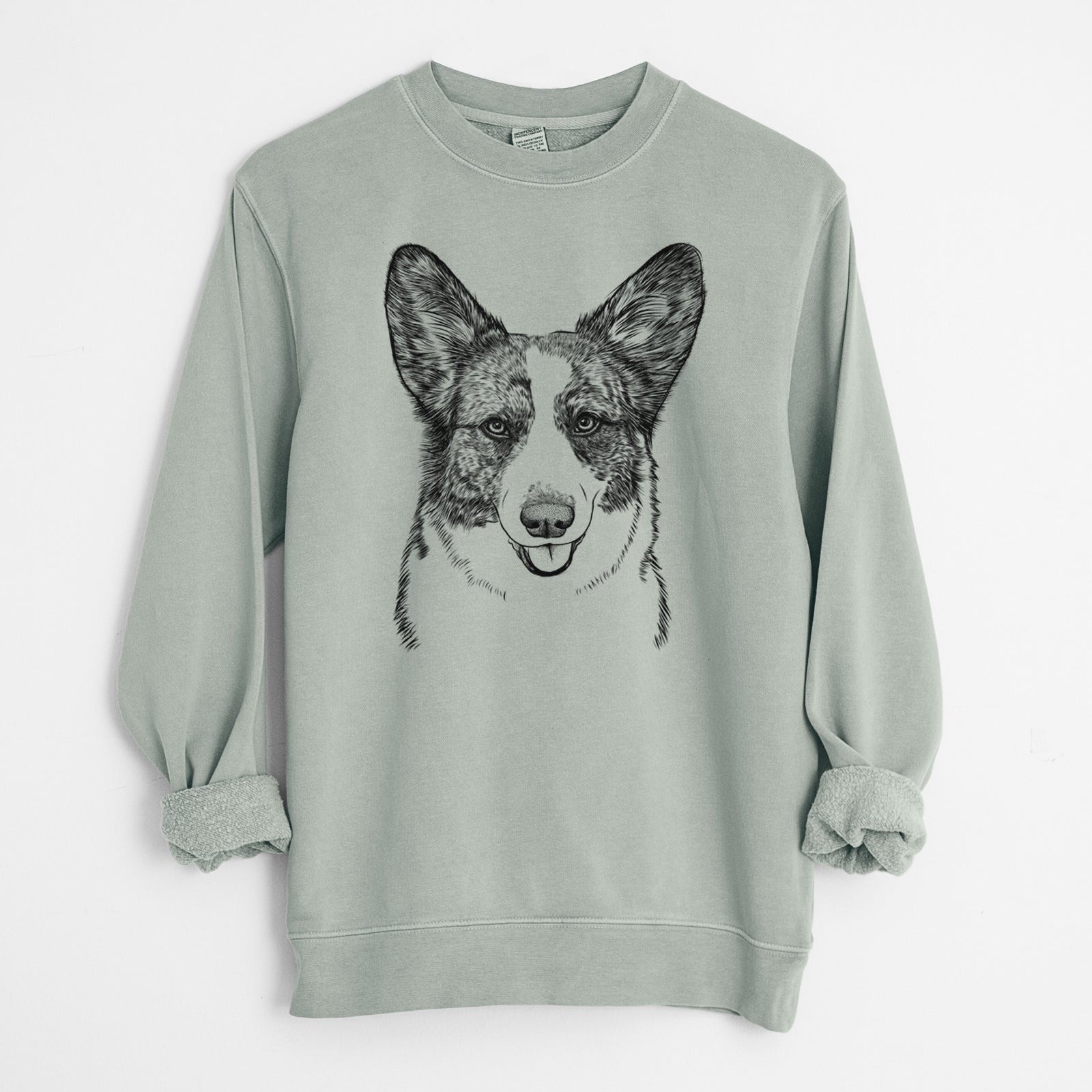 Bare Gabby the Cardigan Welsh Corgi - Unisex Pigment Dyed Crew Sweatshirt