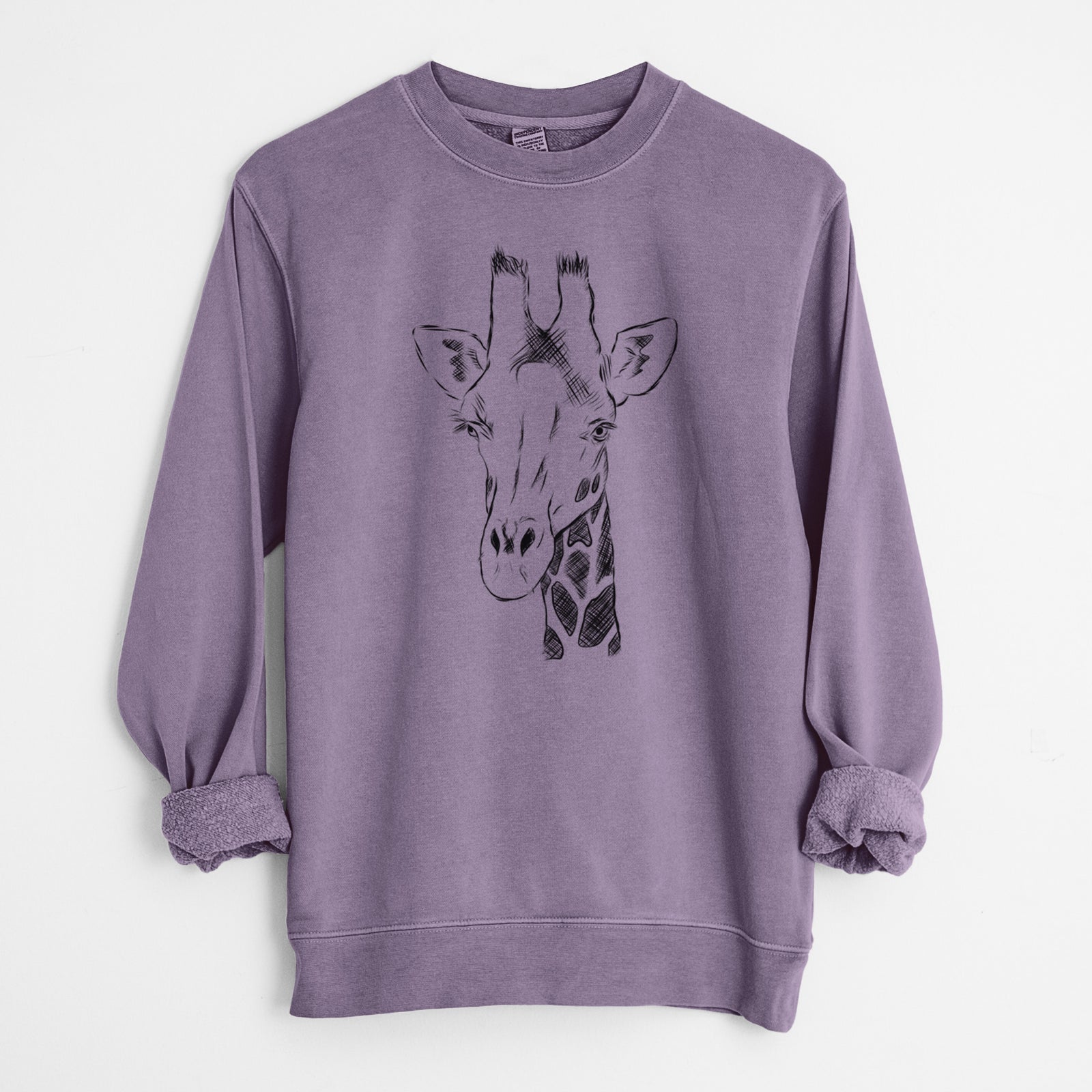 Bare Geoffrey the Giraffe - Unisex Pigment Dyed Crew Sweatshirt