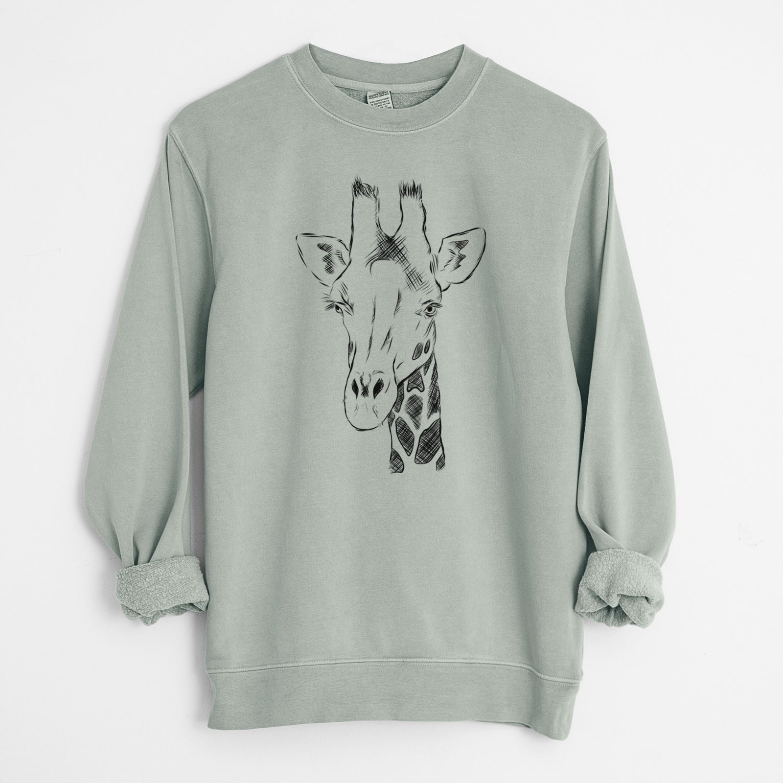 Bare Geoffrey the Giraffe - Unisex Pigment Dyed Crew Sweatshirt