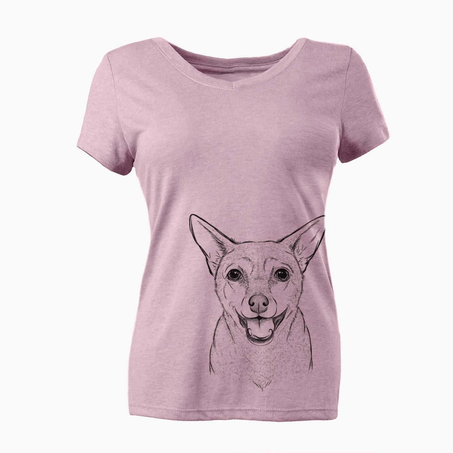 Georgie the Chiweenie - Women's V-neck Shirt