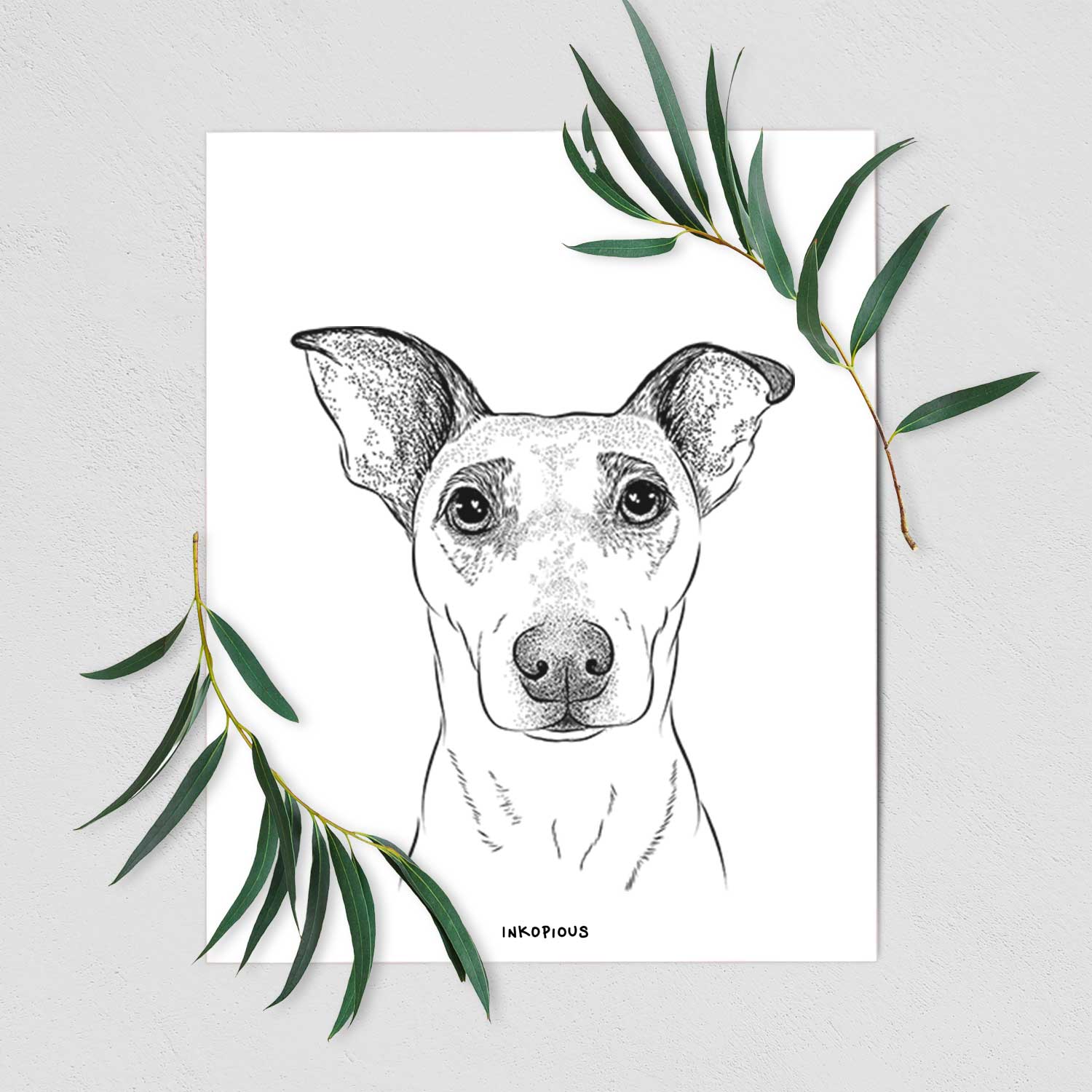 Georgie Rat the Terrier Mix Art Print