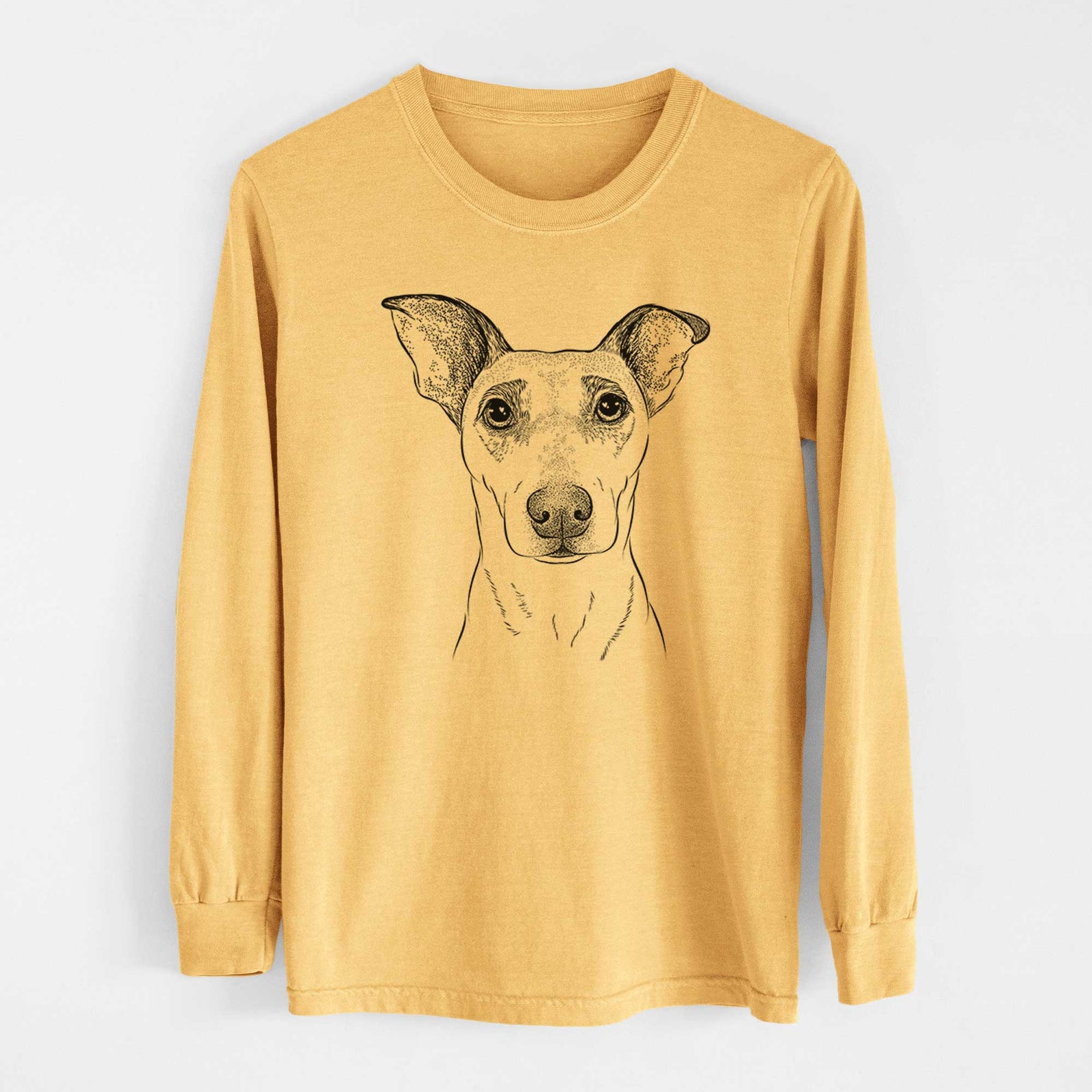 Bare Georgie Rat the Terrier Mix - Heavyweight 100% Cotton Long Sleeve